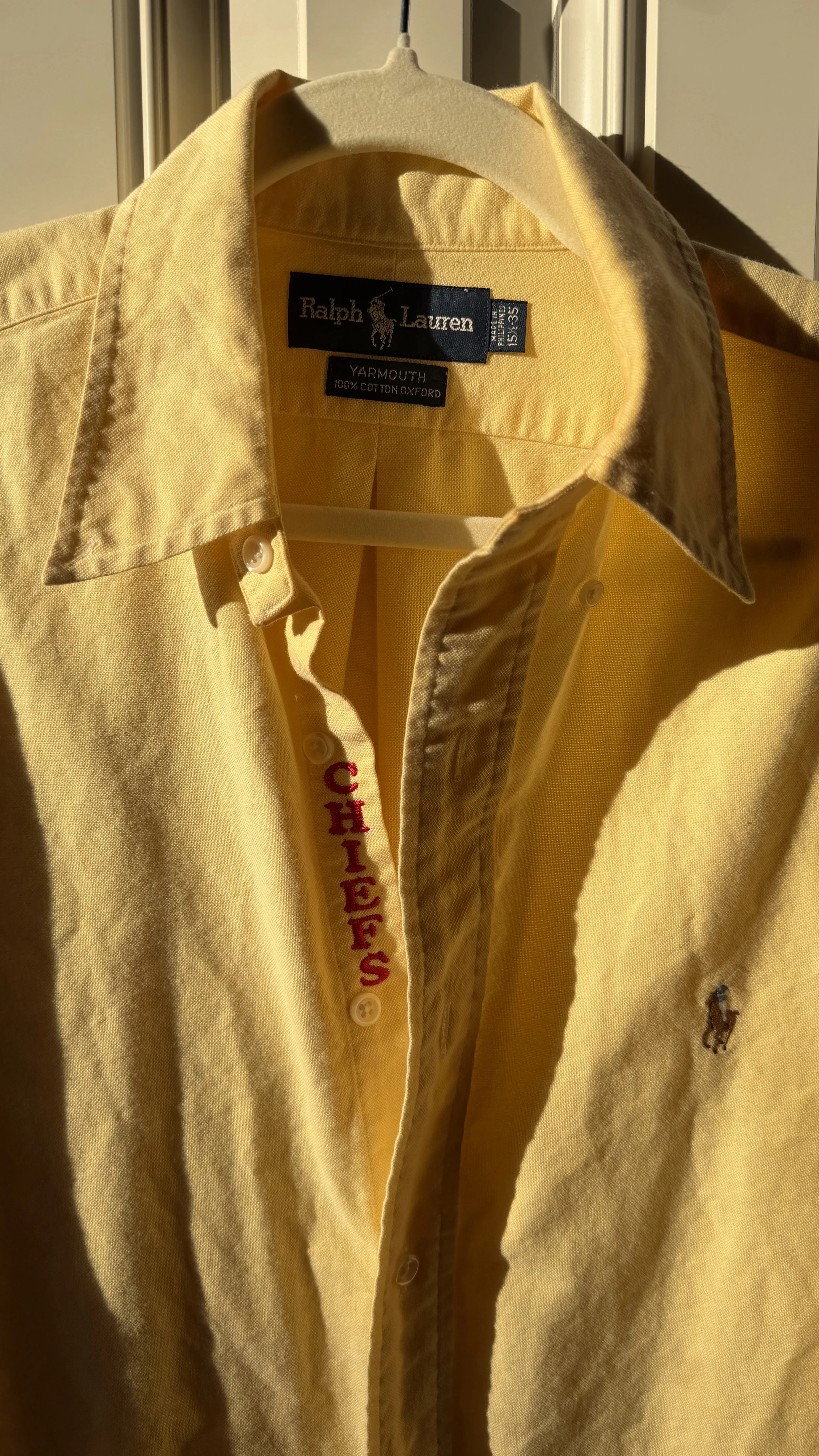 upcycled chiefs icon button-down // #72