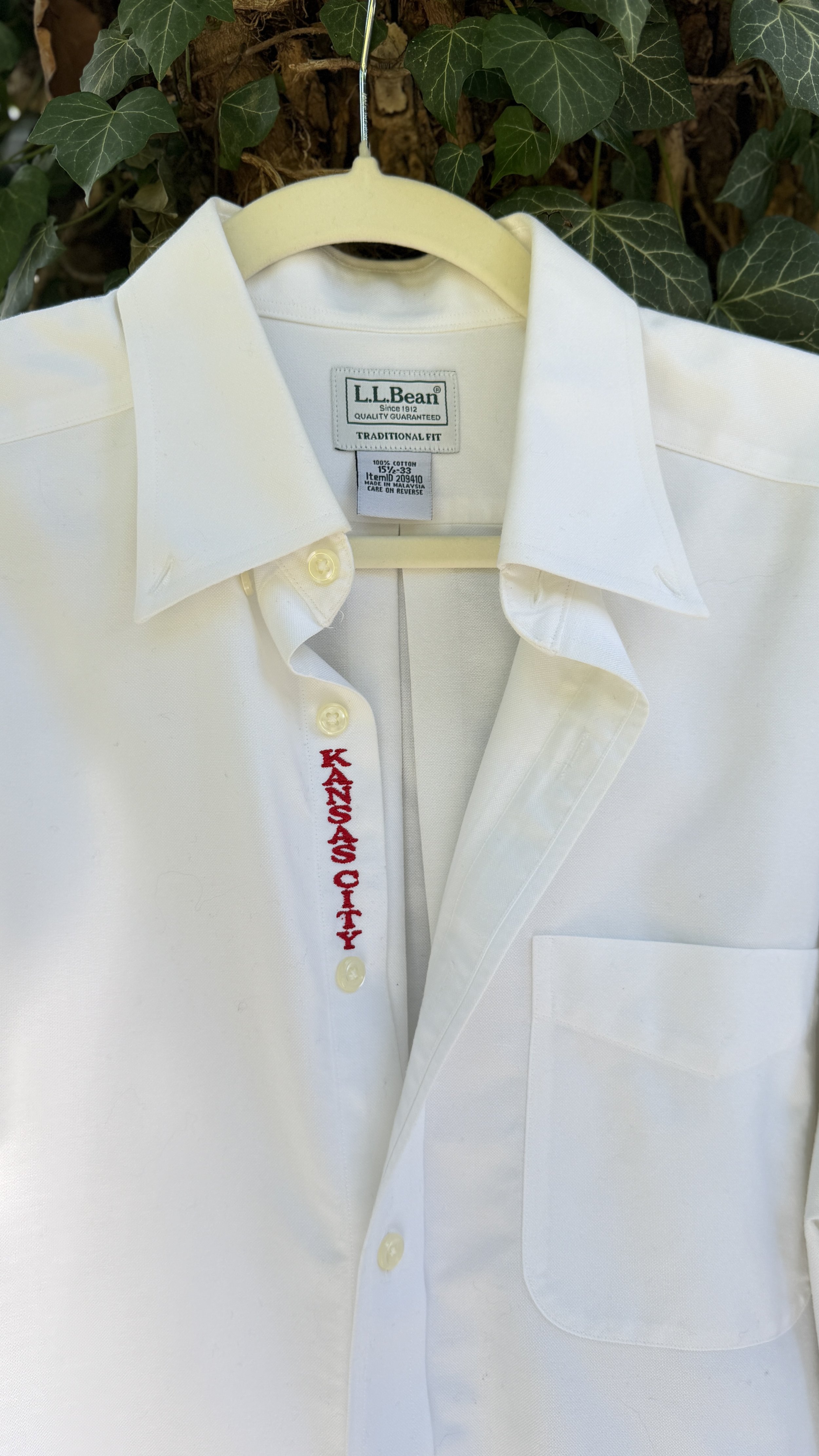 upcycled chiefs icon button-down // #110