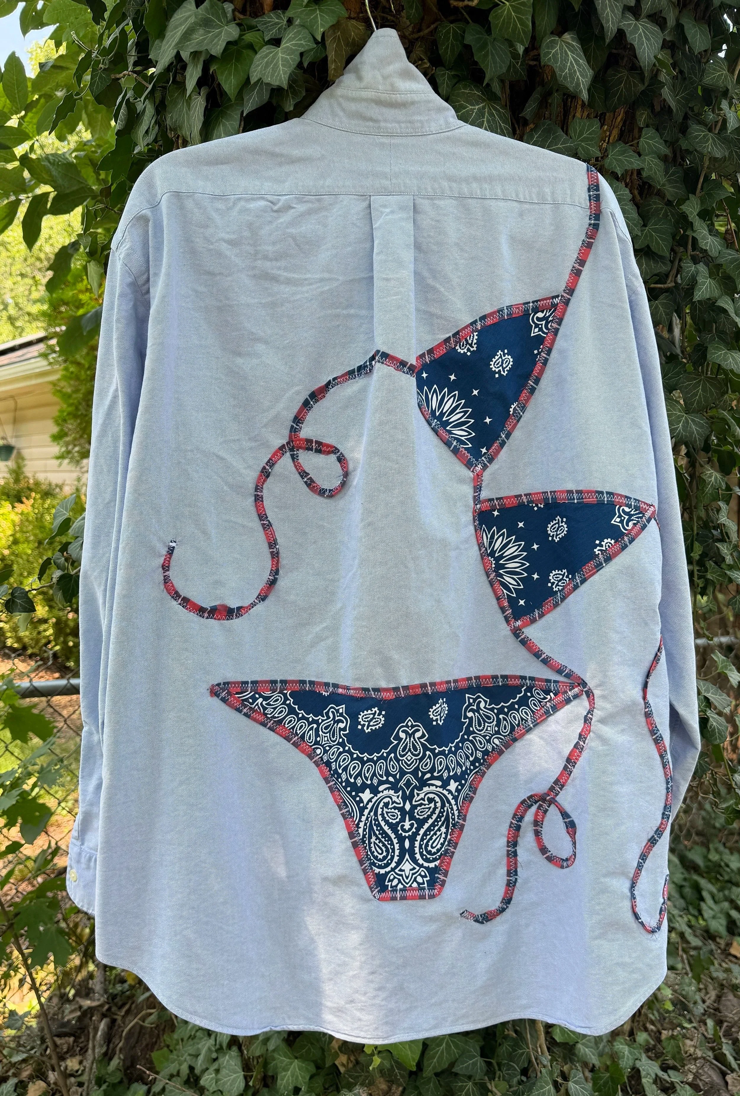 Disco Bikini Button Down // Chambray