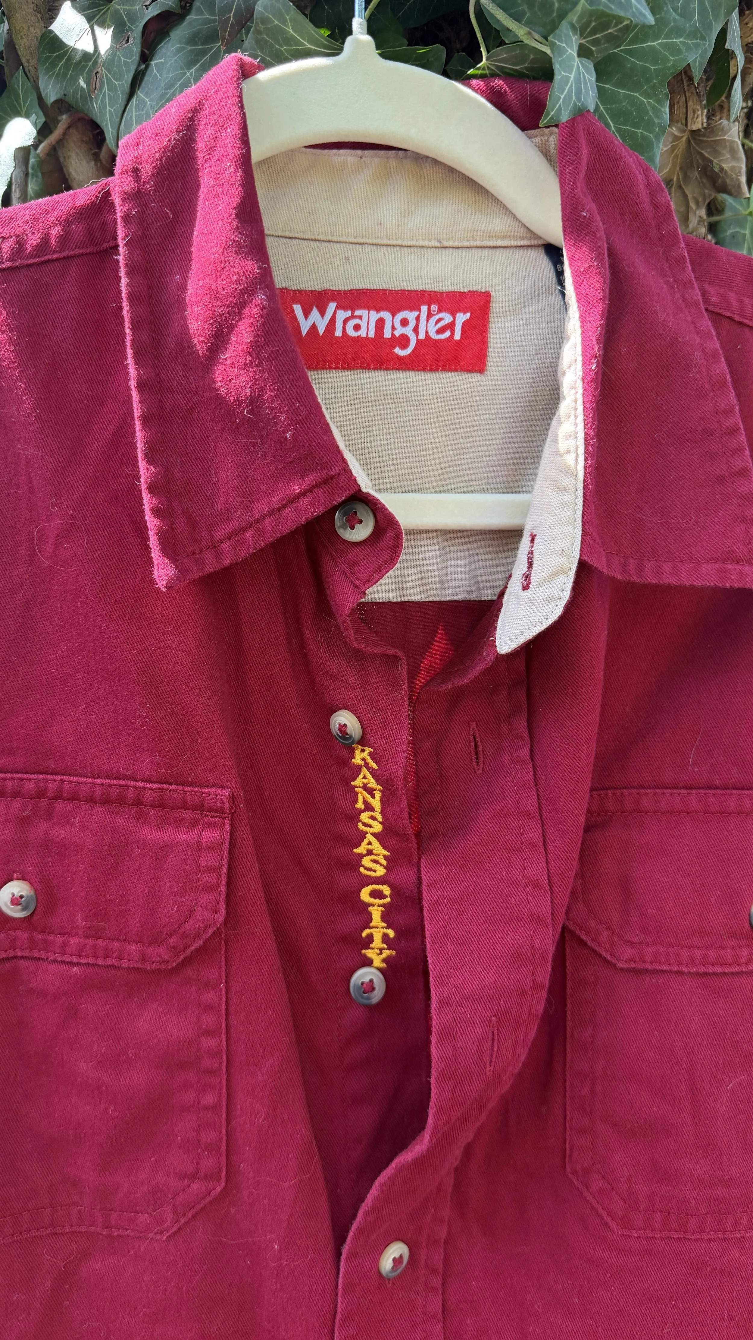 upcycled chiefs icon button-down // #114