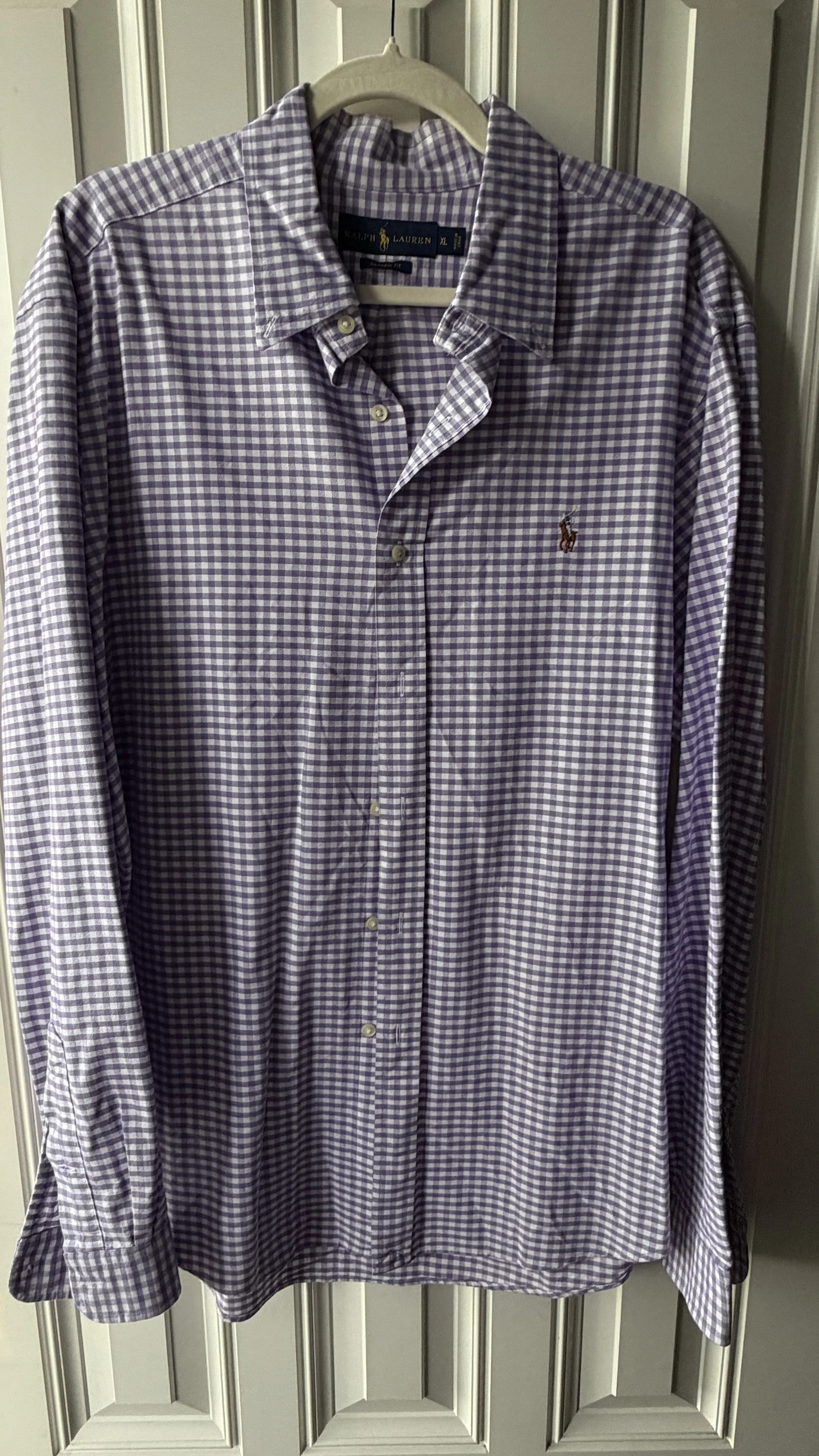 Ralph Lauren Purple & White Gingham Button-Down