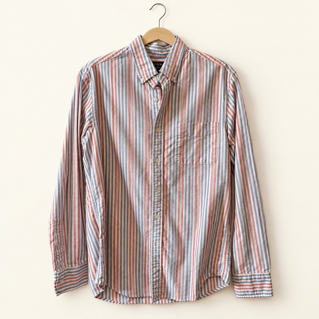 J.Crew Red, White & Blue Stripe Button-Down (Flex)