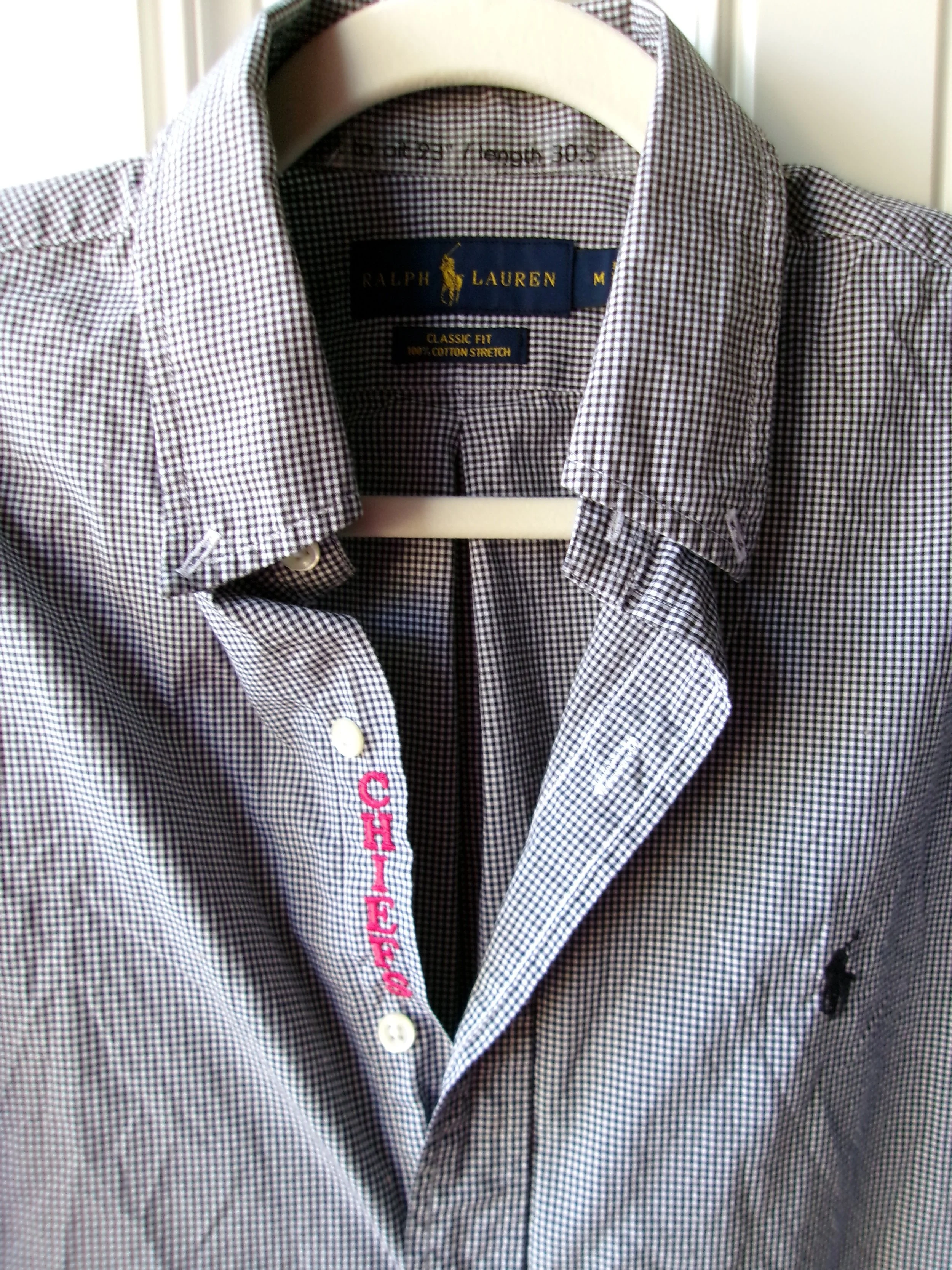 upcycled chiefs icon button-down // #199