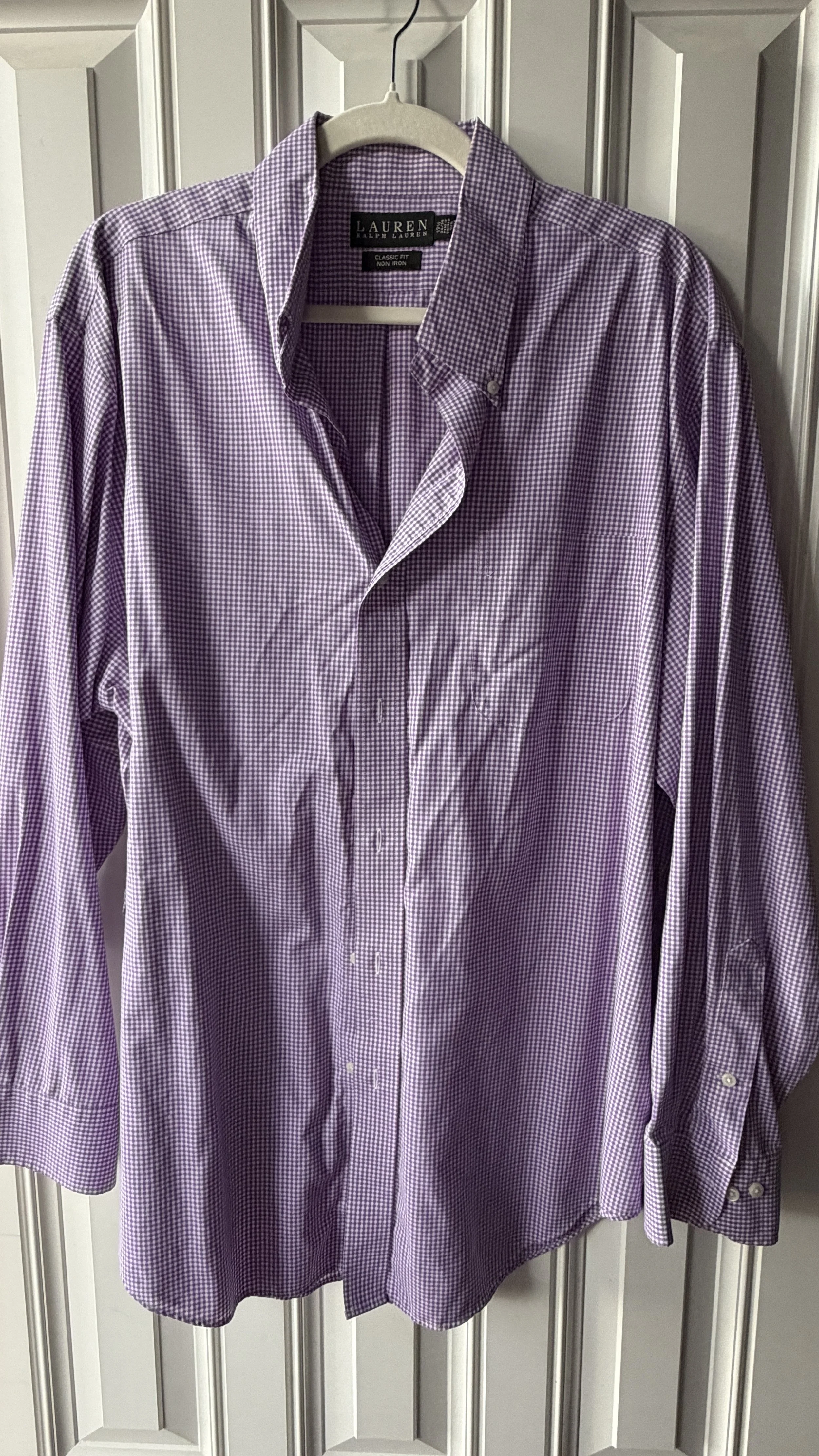 Lauren Ralph Lauren Purple Mini Gingham Button-Down