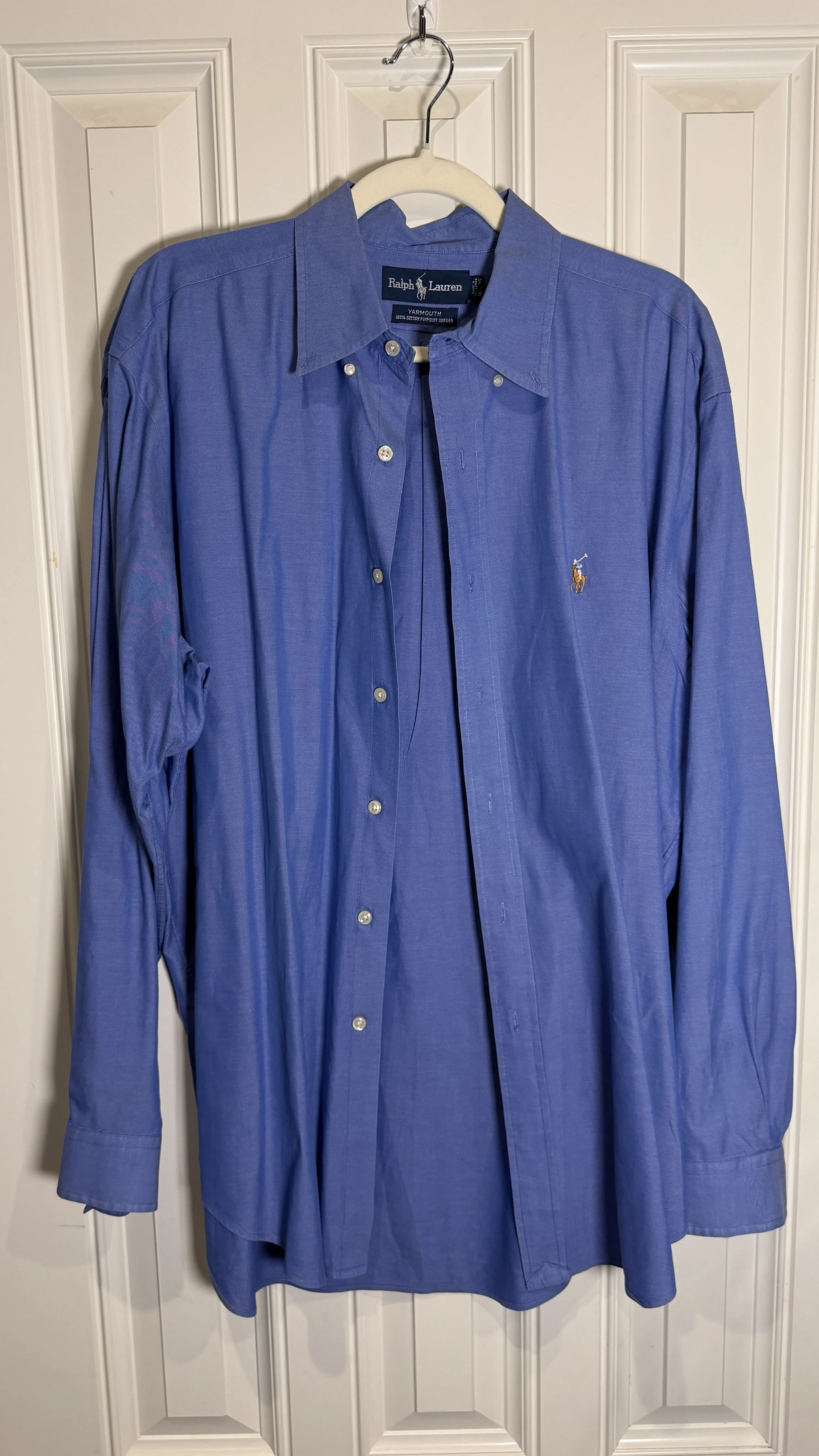 Ralph Lauren Periwinkle Blue Pinpoint Oxford Button-Down (Yarmouth)