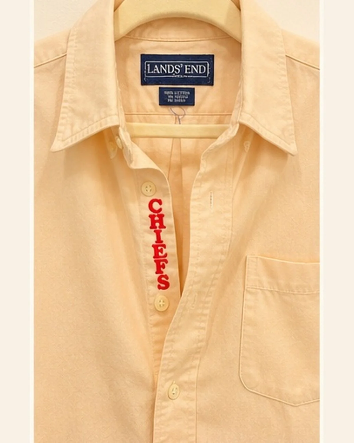 upcycled chiefs icon button-down // #178