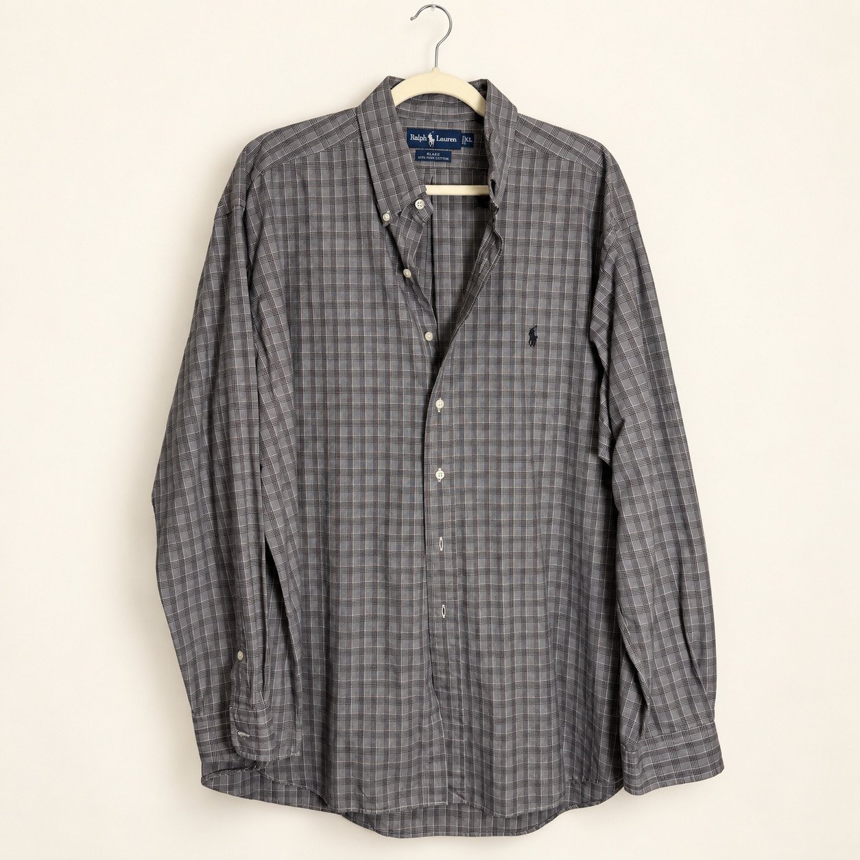 Ralph Lauren Gray Plaid Button-Down
