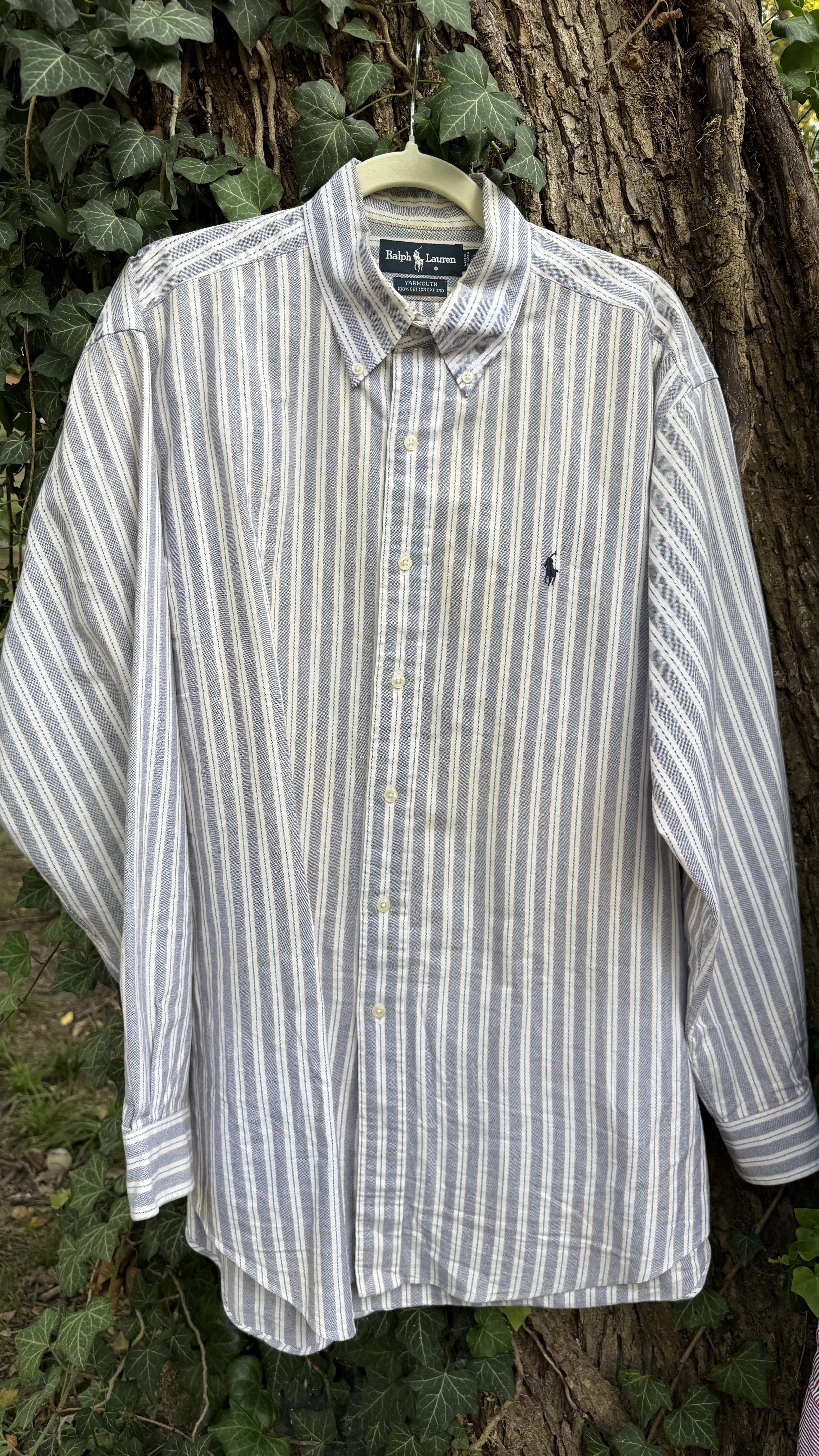 Vintage Ralph Lauren Multi-Stripe Oxford Button-Down (Yarmouth)