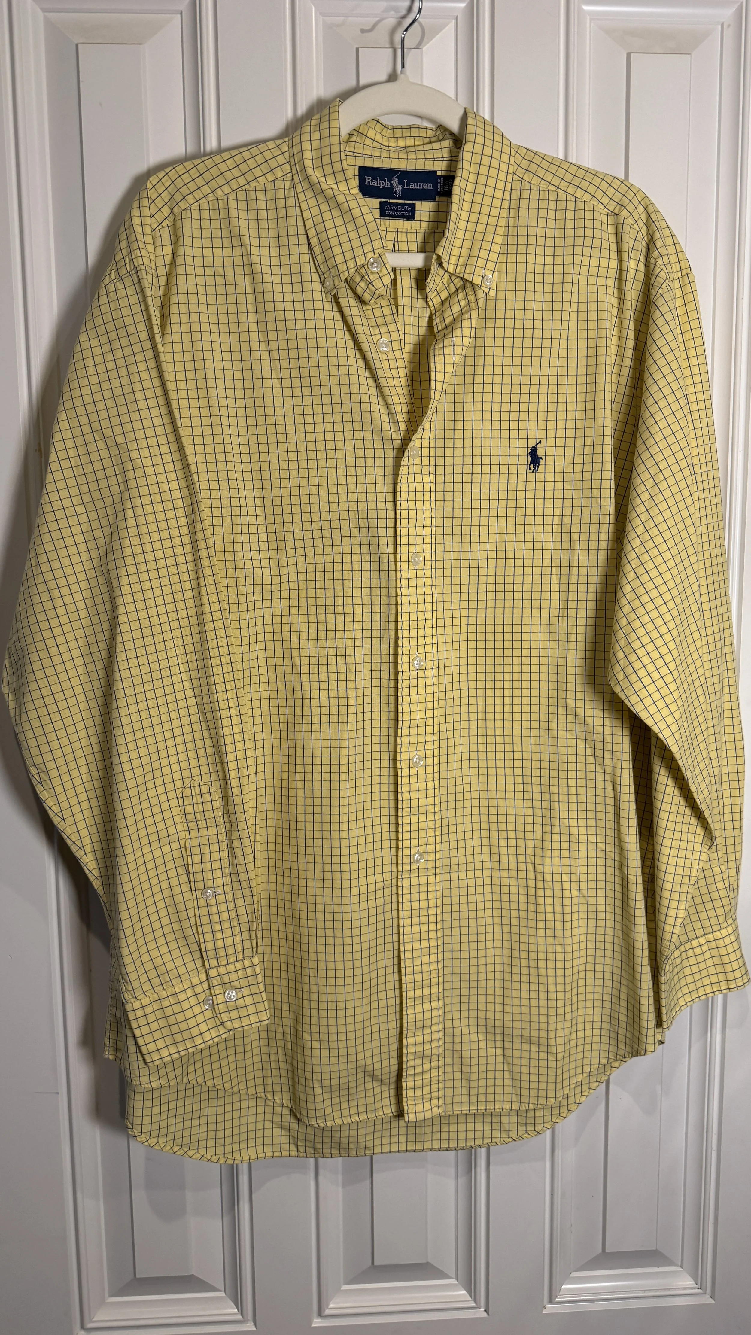 Ralph Lauren Yarmouth Yellow Check Button-Down