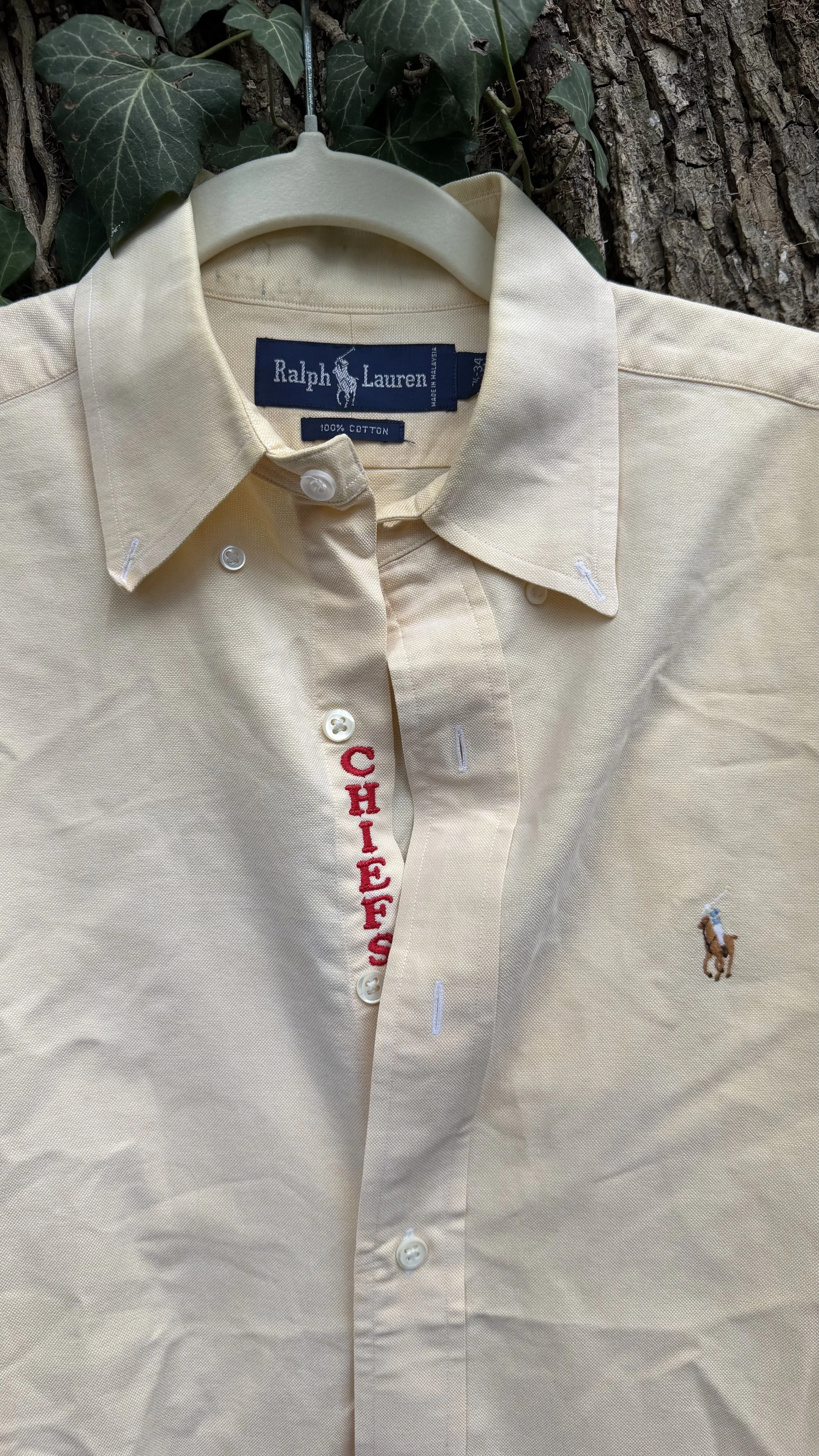 upcycled chiefs icon button-down // #95