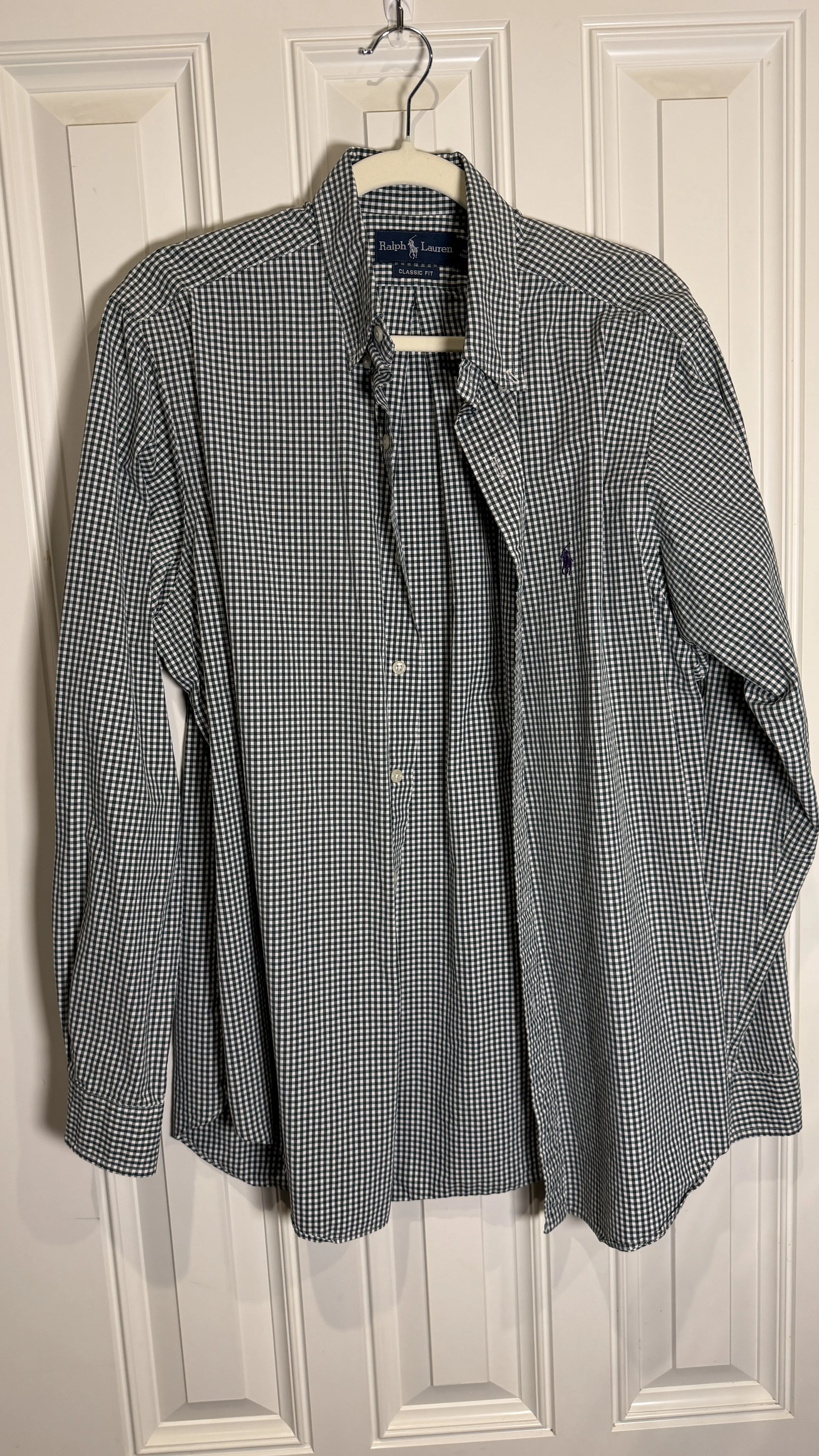 Ralph Lauren Dark Olive Gingham Button-Down (Classic Fit)