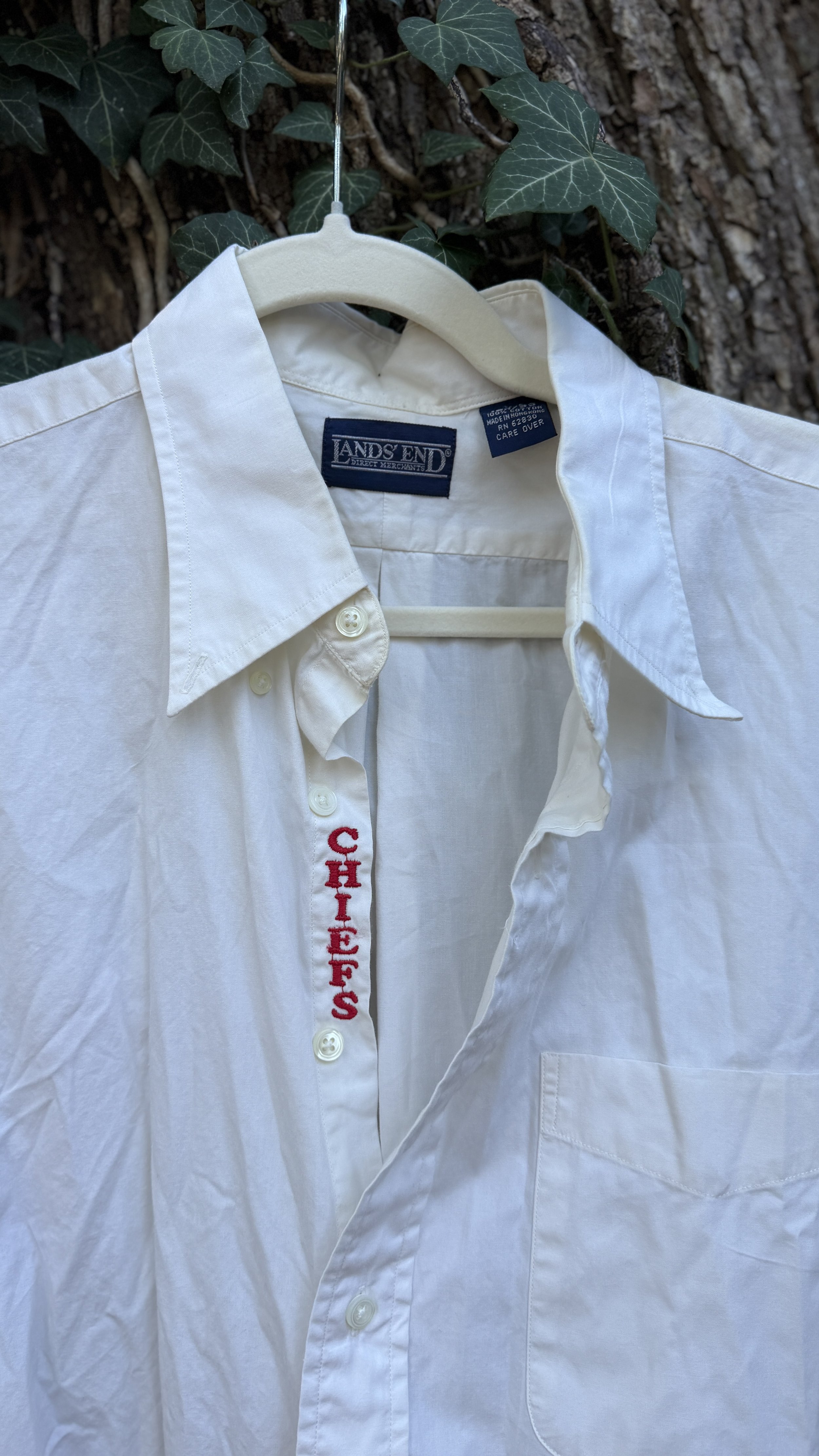 upcycled chiefs icon button-down // #89