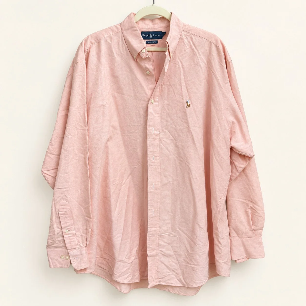 Vintage Ralph Lauren Peach Oxford Button-Down (Yarmouth)
