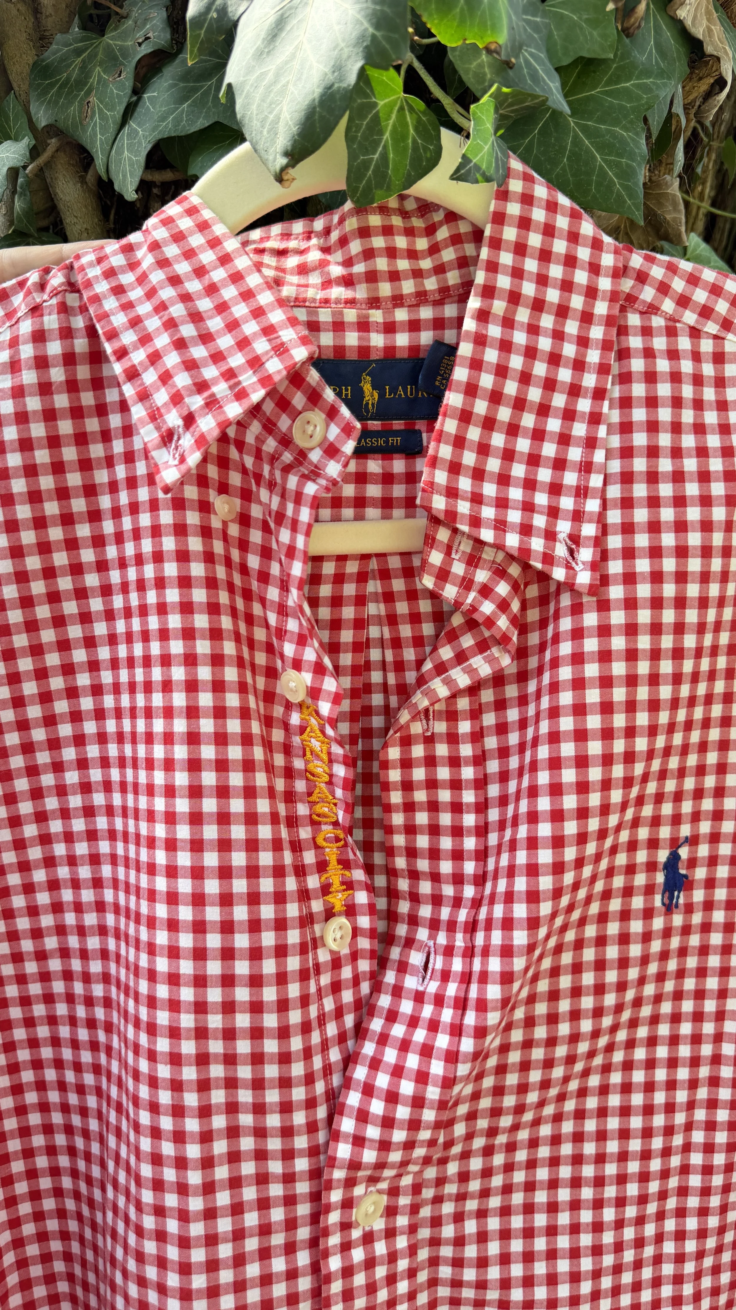 upcycled chiefs icon button-down // #119