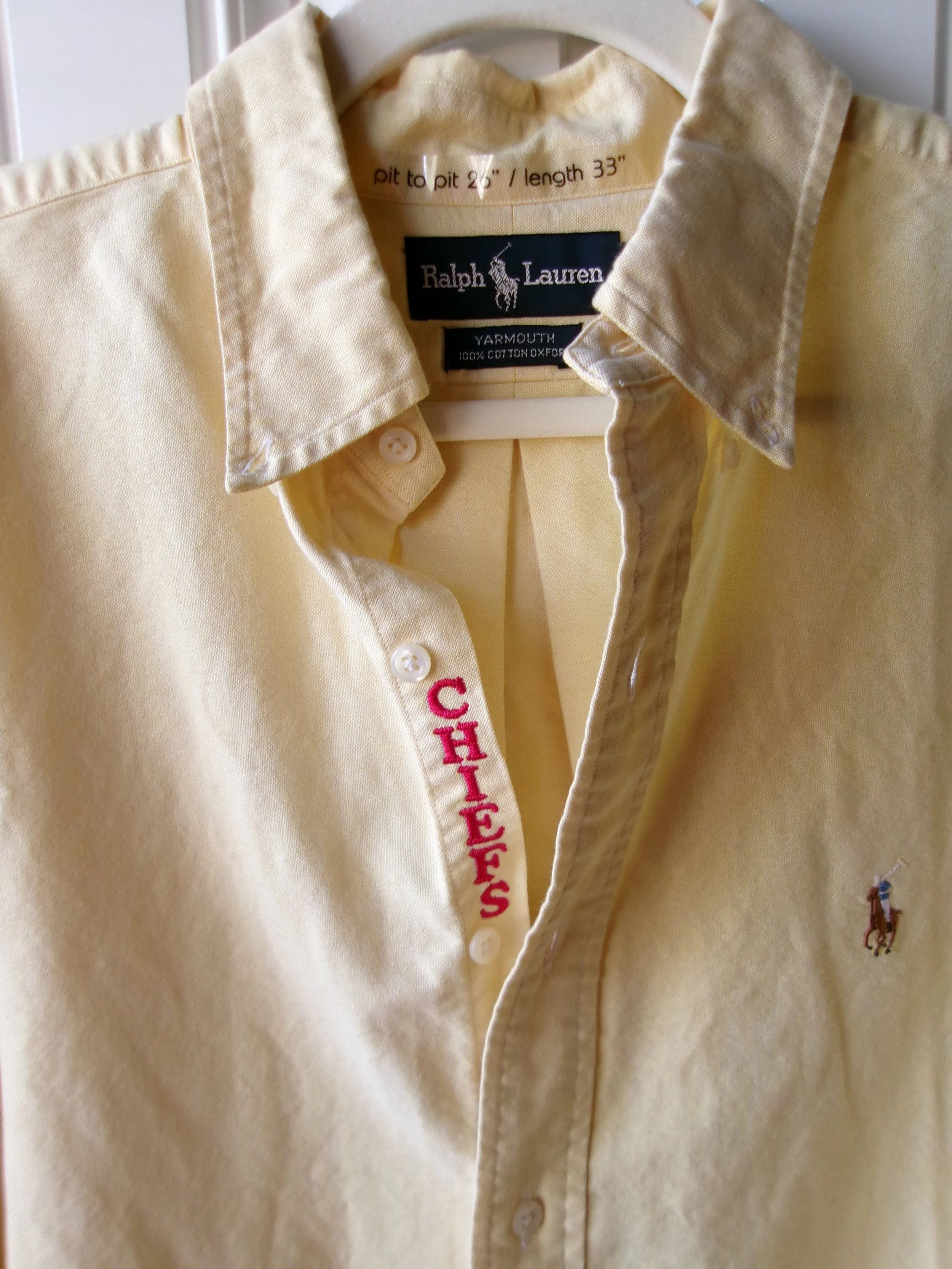 upcycled chiefs icon button-down // #189