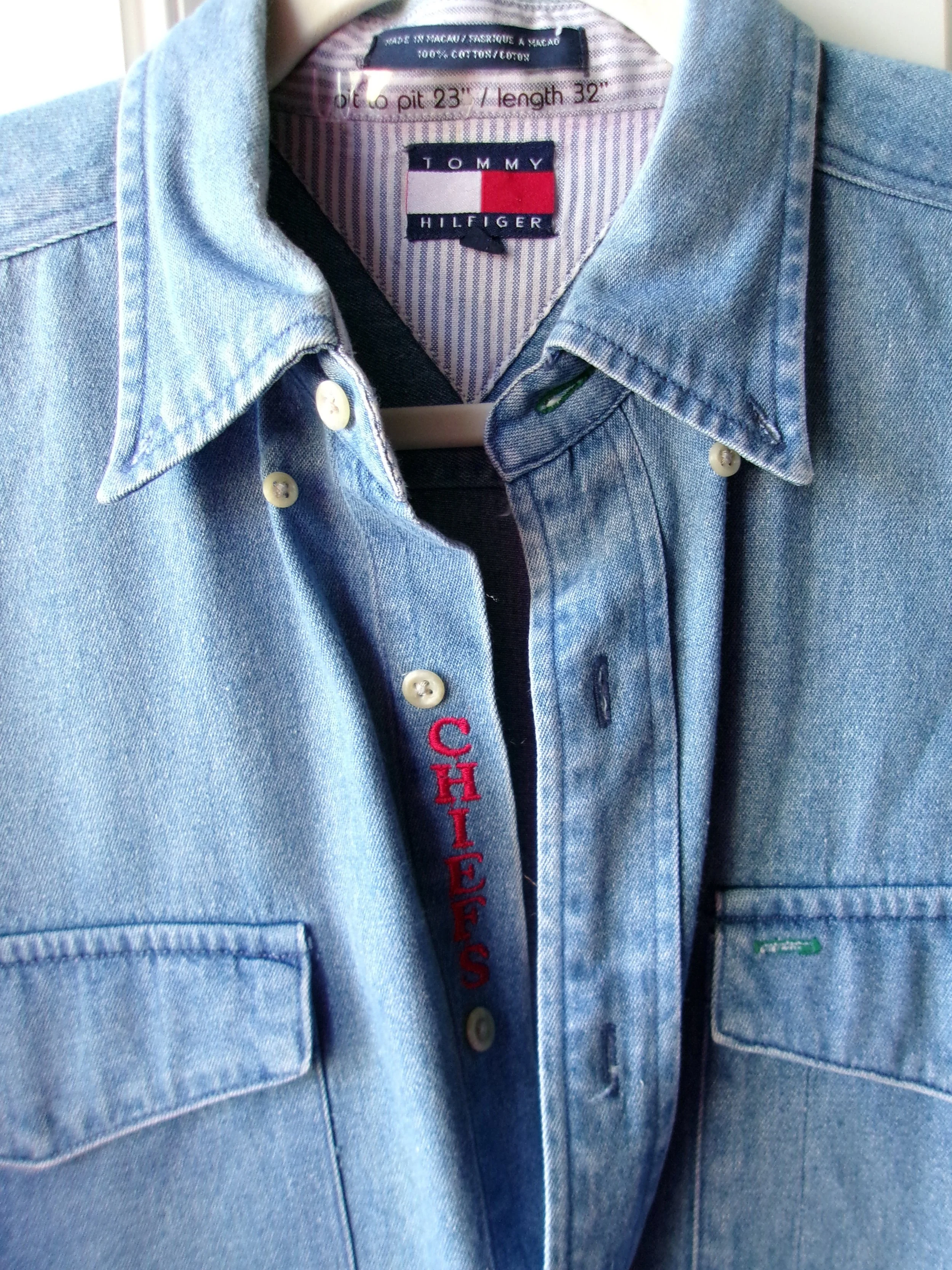 upcycled chiefs icon button-down // #197