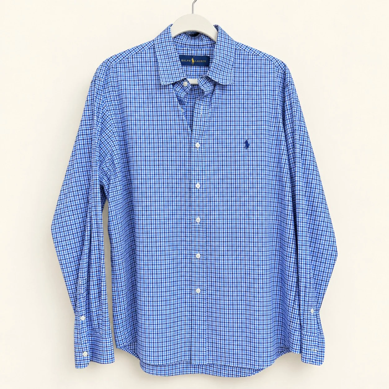 Vintage Ralph Lauren Blue & Navy Multi-Check Button-Down