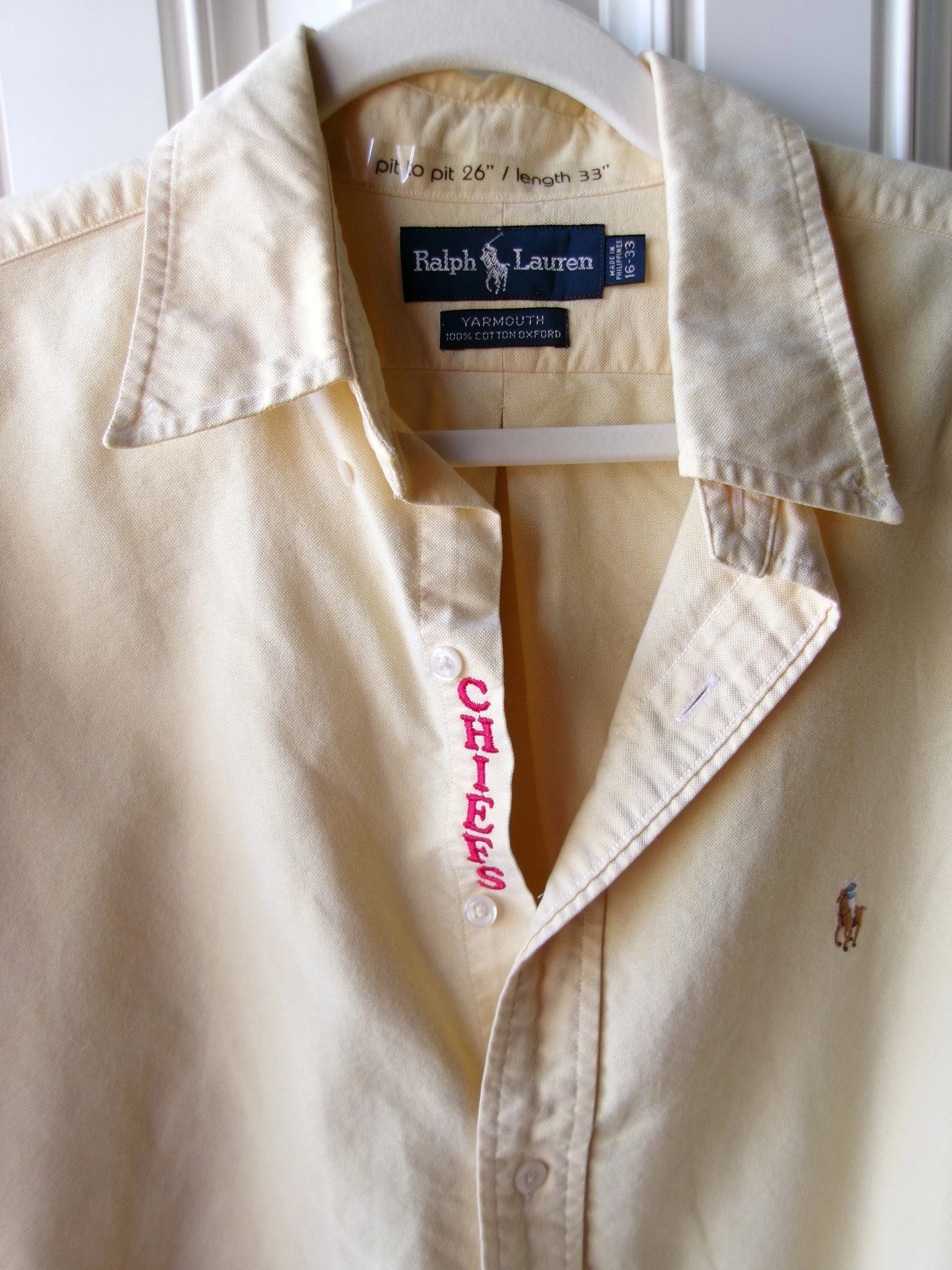 upcycled chiefs icon button-down // #190