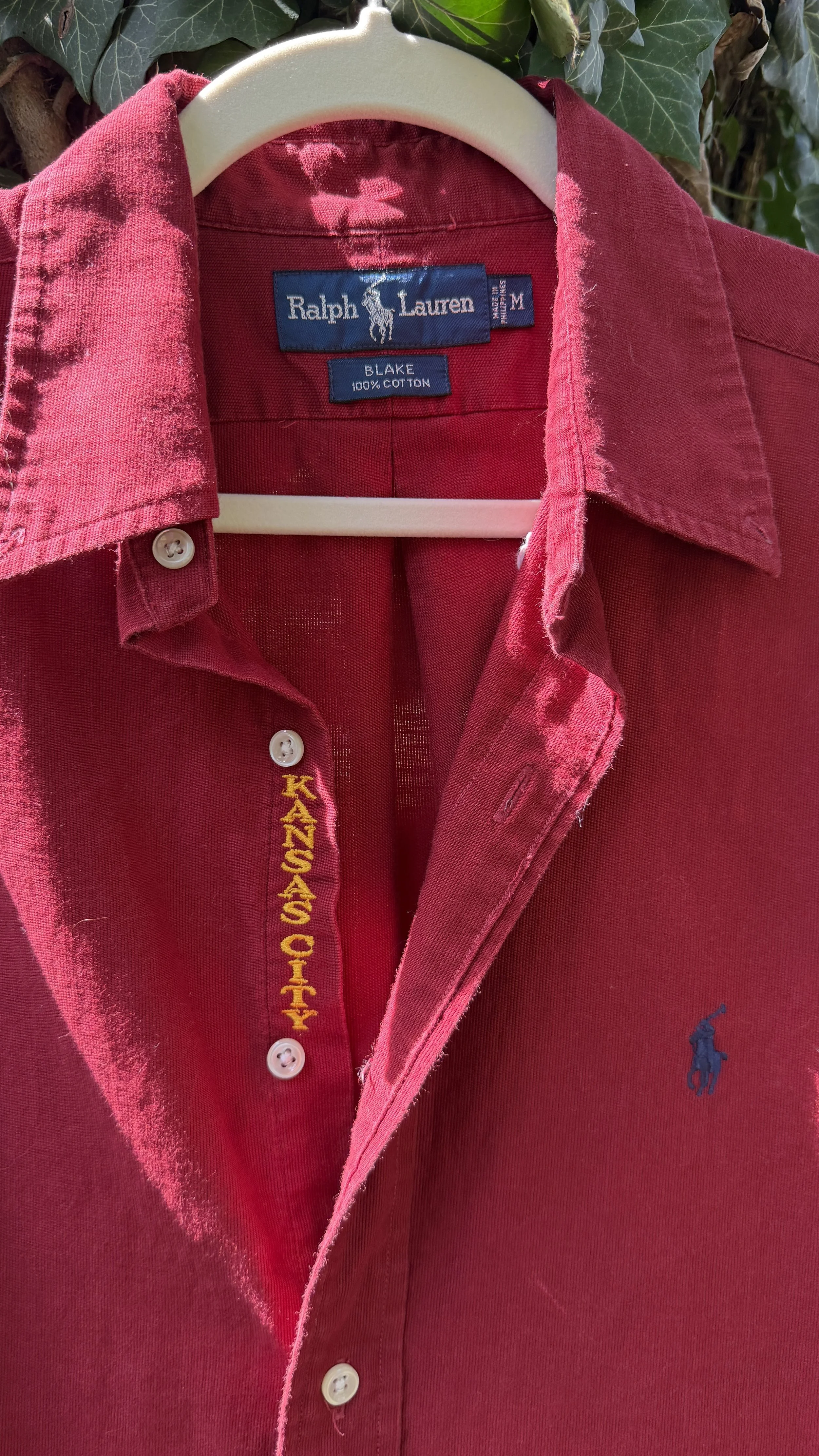 upcycled chiefs icon button-down // #115