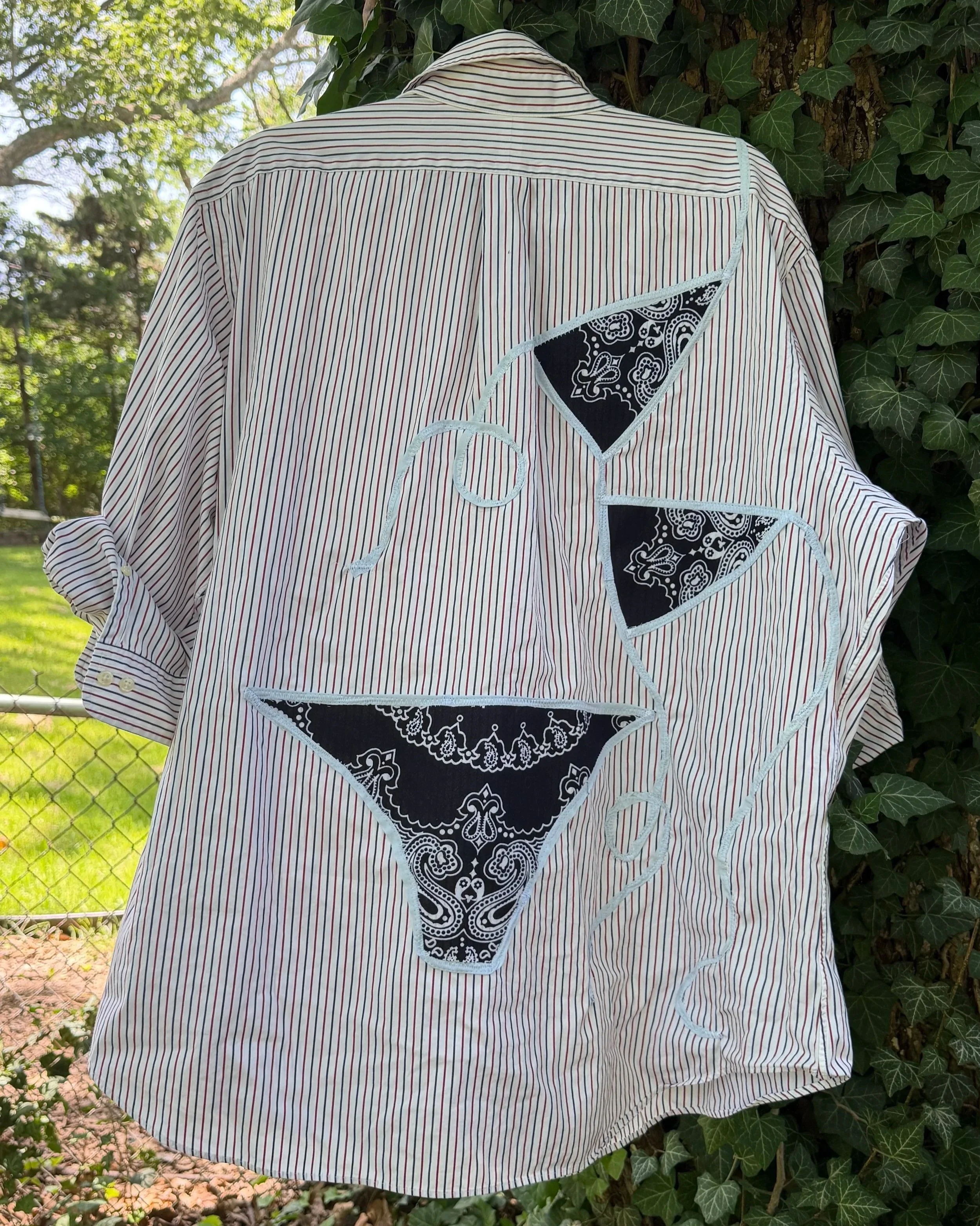 Disco Bikini Button Down // Liberty Stripe