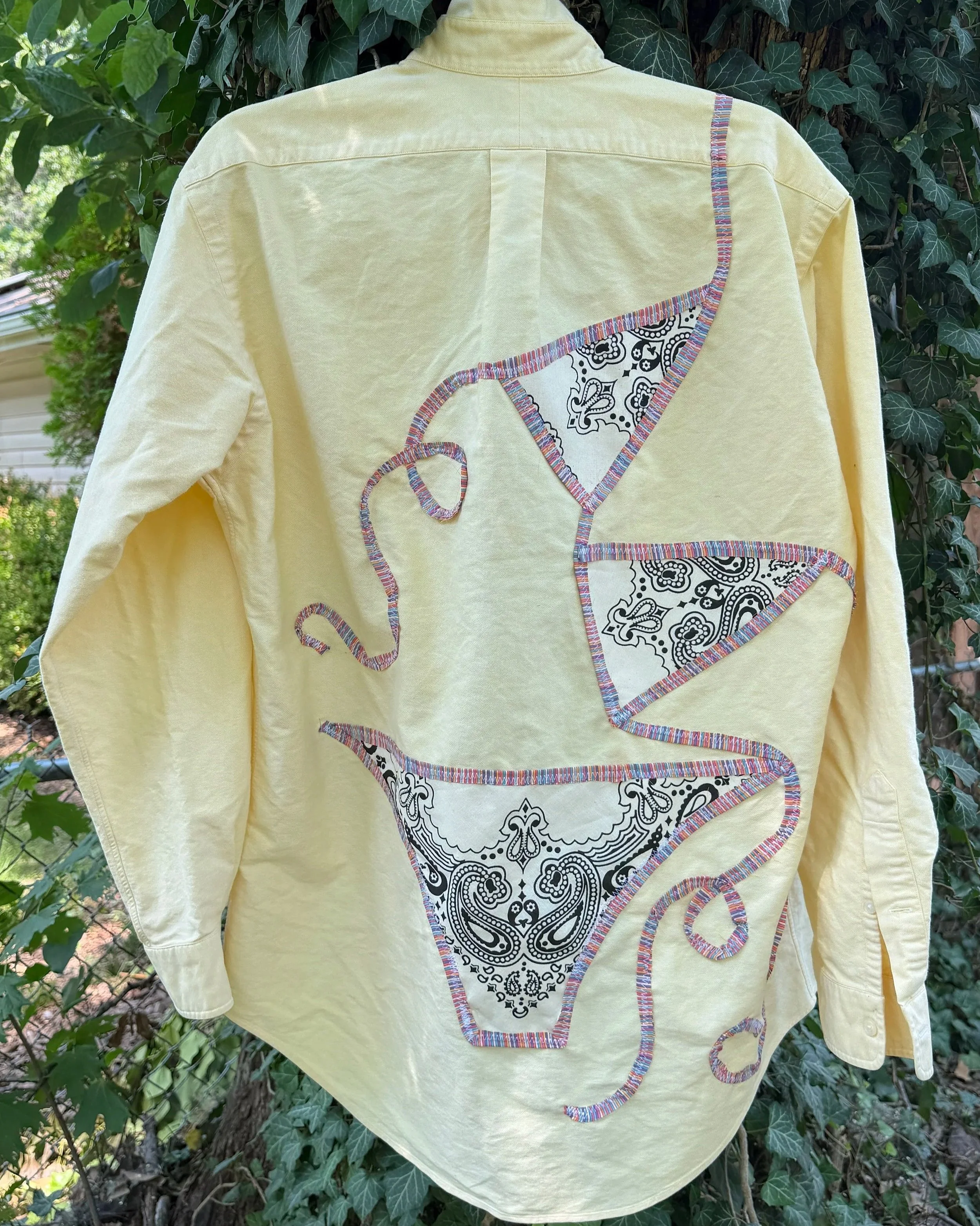Disco Bikini Button Down // Canary