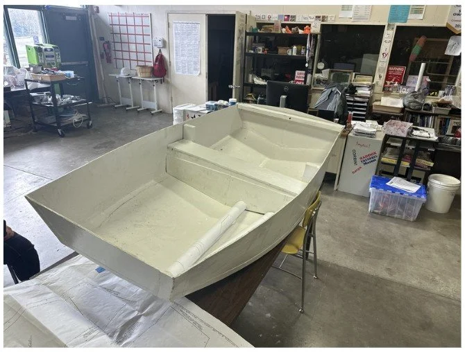 Working with the Ilwaco Hight School shop class teaching basic boat building skills