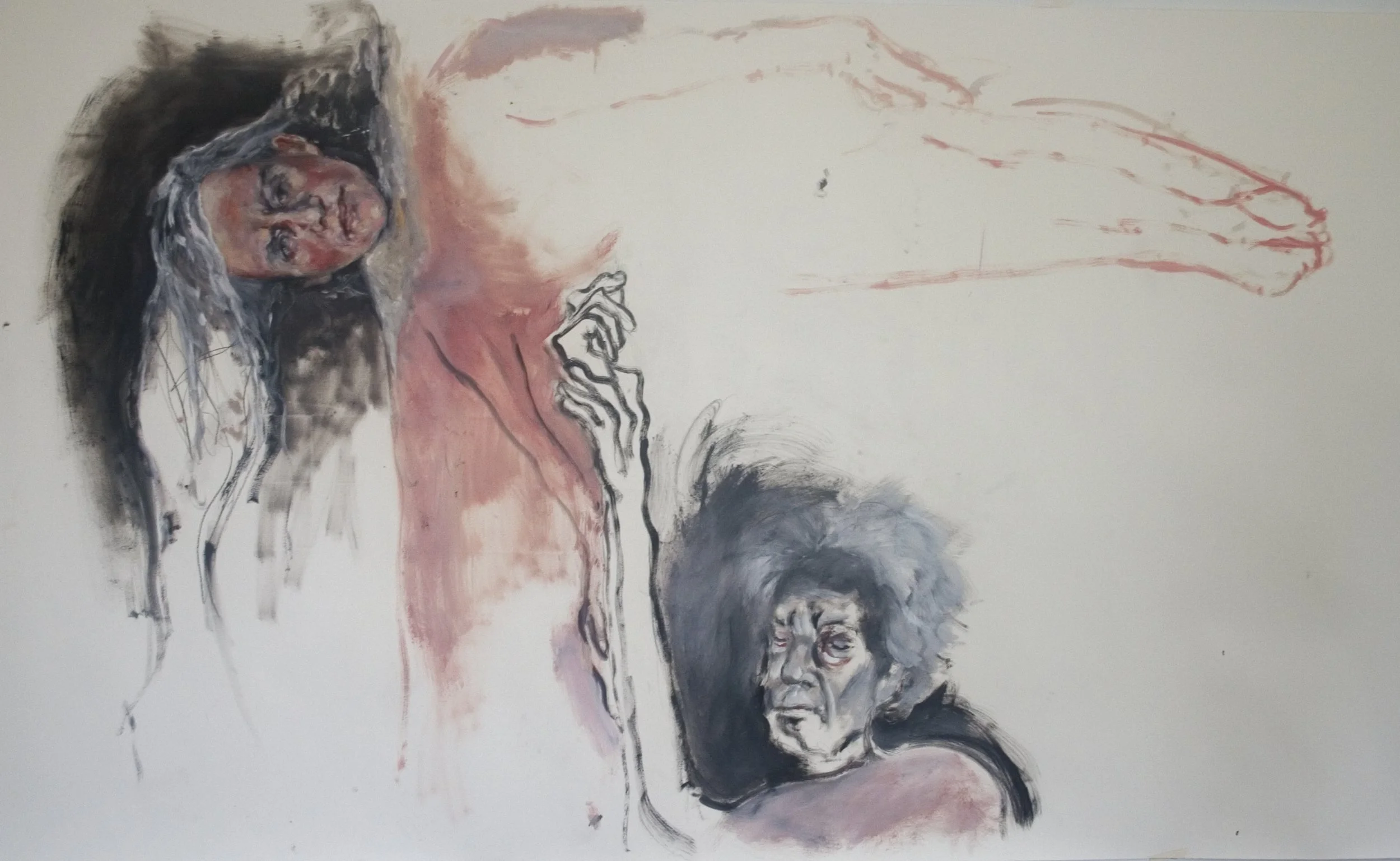  Merrily, merrily, merrily, merrily , 2008, oil on paper, 42 x 66 inches