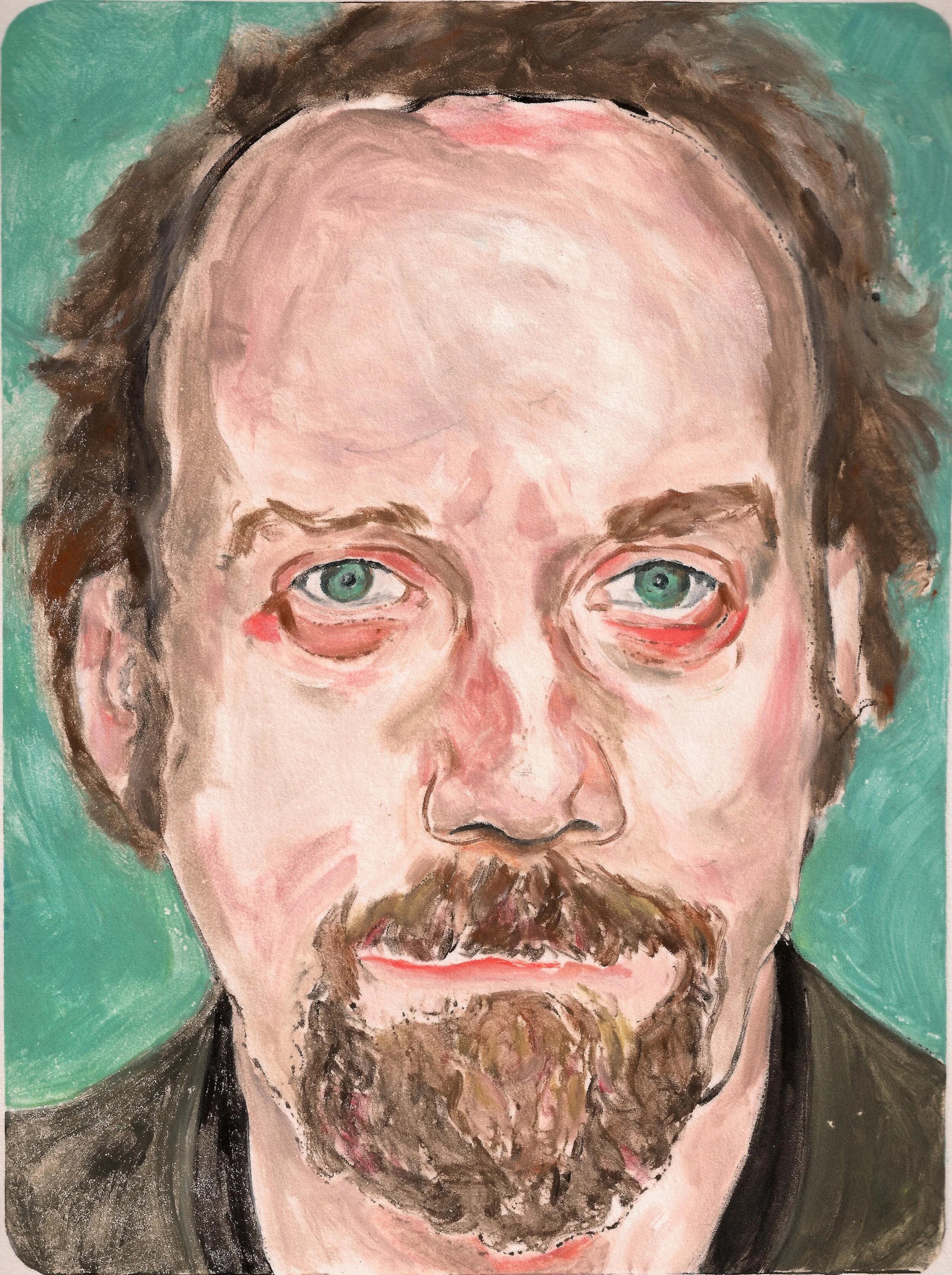 "Paul Giamatti", monotype, 10 x 7.5 inches