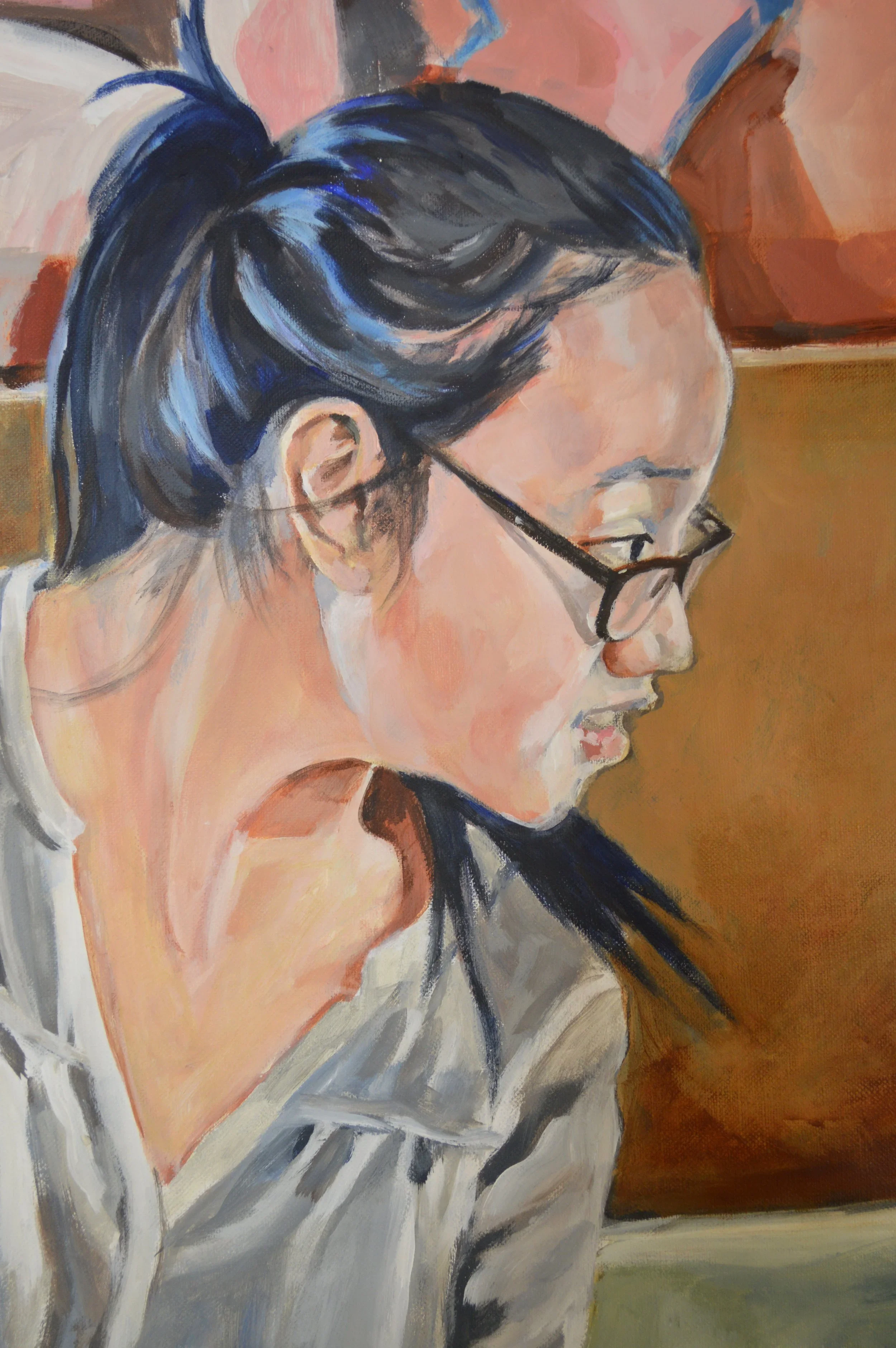 "Demoiselles, (DETAIL)", oil on linen, 52 x 64 inches