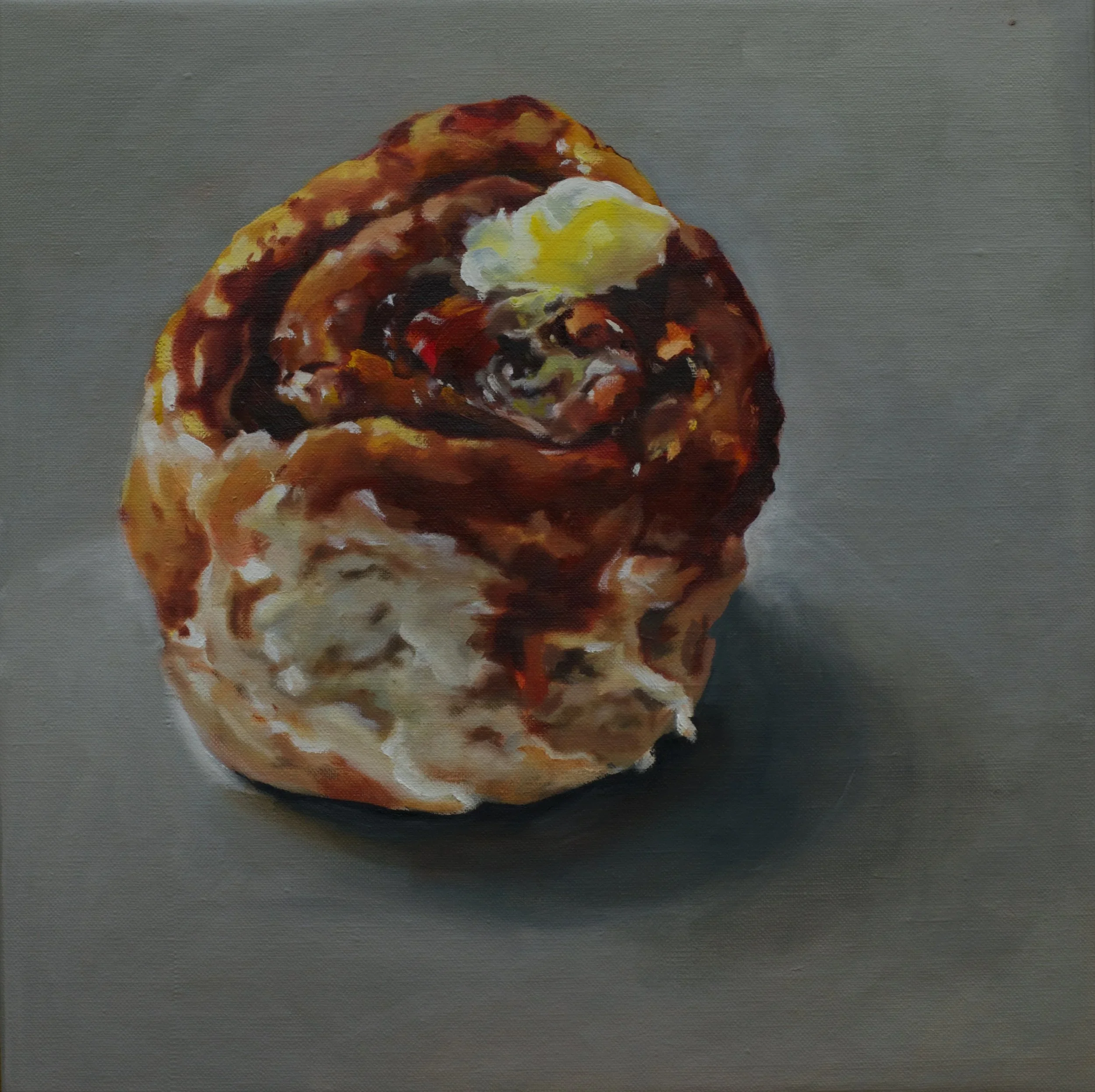 "She hid them in the closet", 2016, oil on linen, 14 x 14 inches