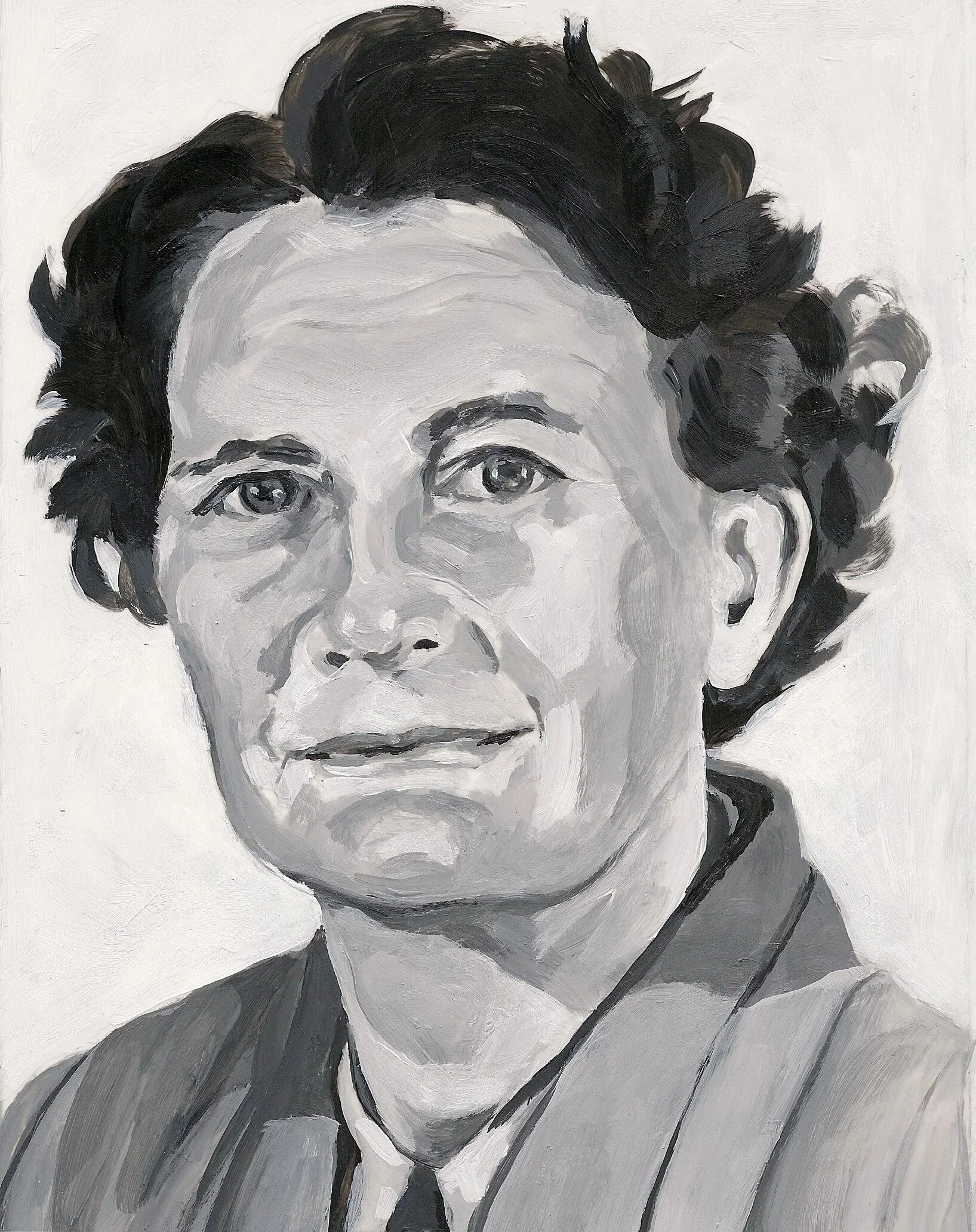 "Dorothy Livesay" (Award-Winning Poet), acrylic on mylar on wood panel, 5.5 x 7 inches