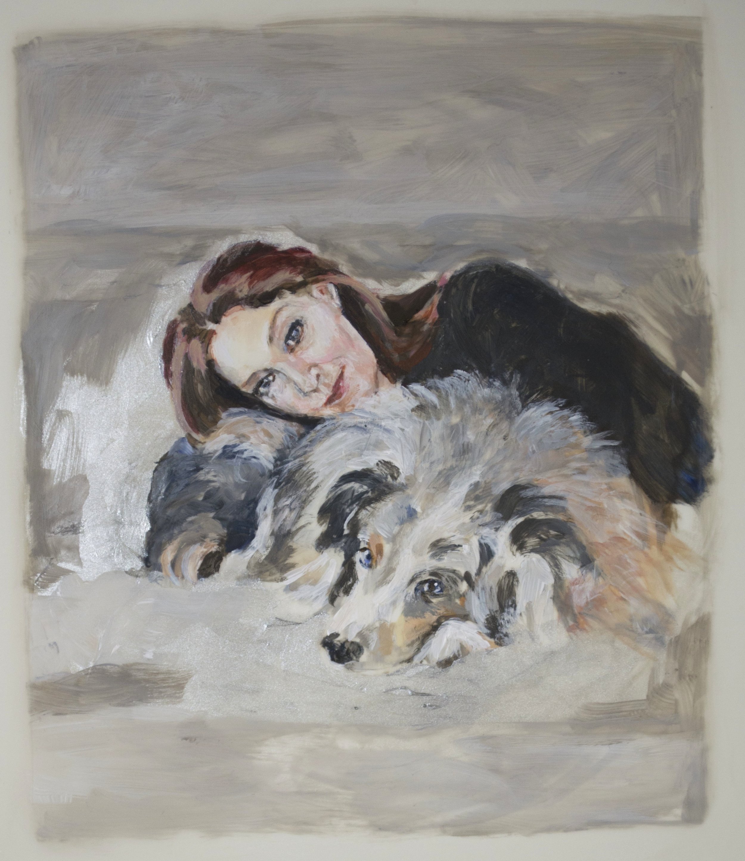  Marsha and Fellow , acrylic on mylar, 8.5 x 11 inches