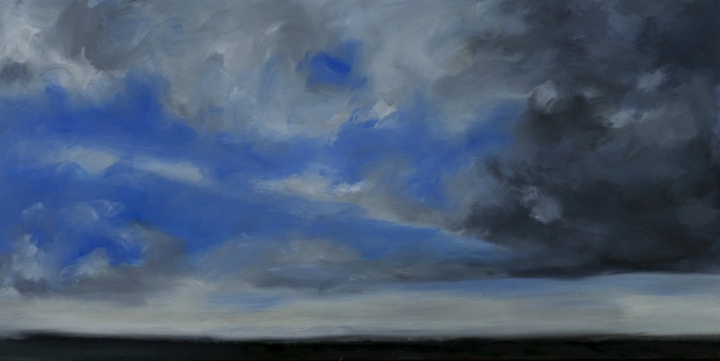  Prairie Sky 2 , 2016, oil on canvas, 6 x 12 inches