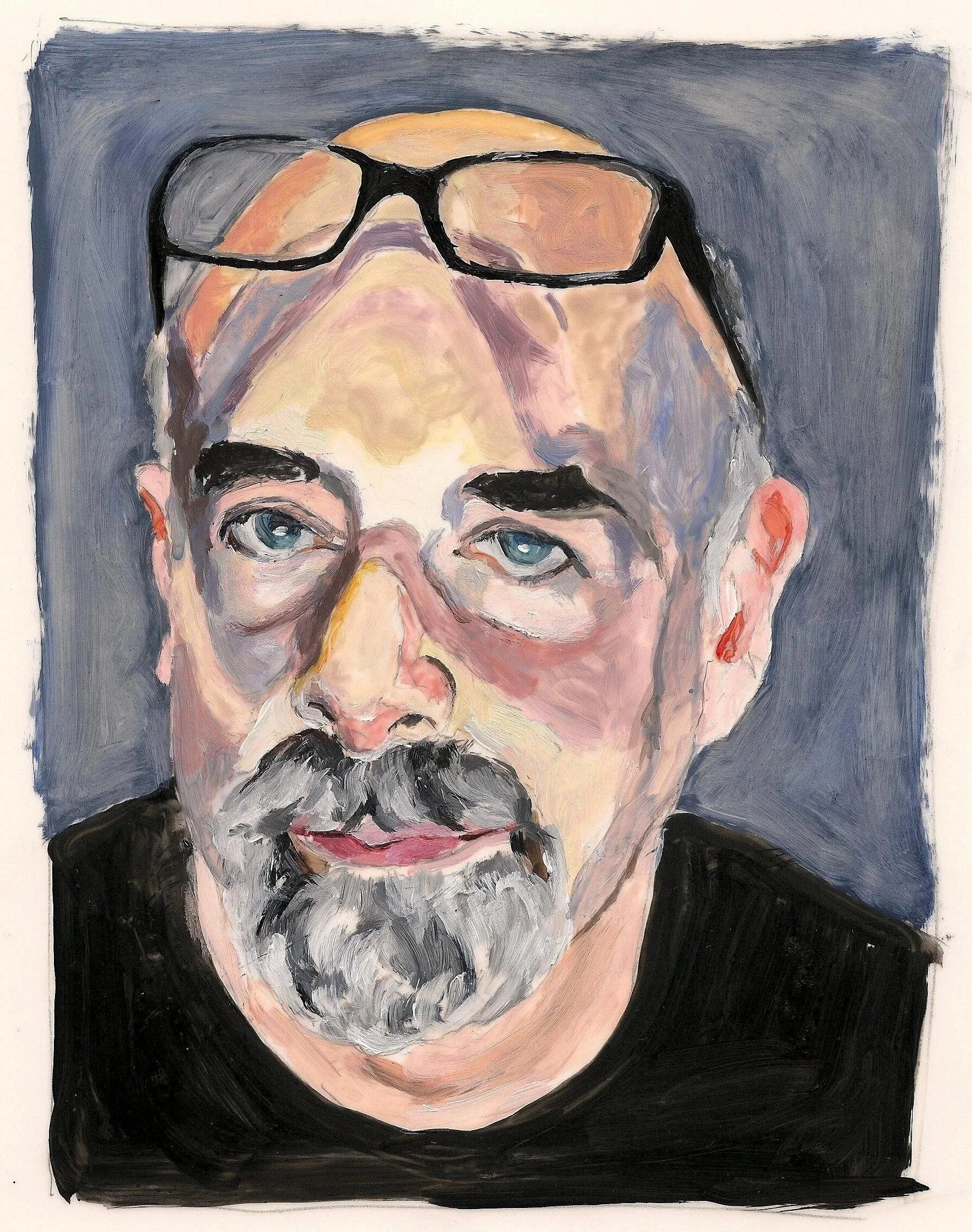 "Jim Kempner", 2011, acrylic on mylar, 11 x 8.5 inches