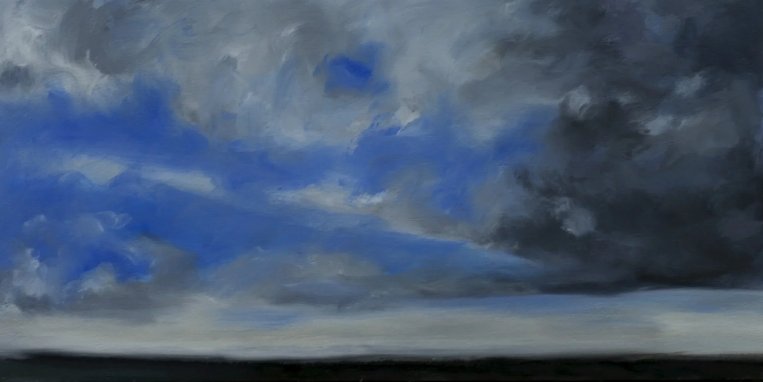 "Prairie Sky 2", 2016, oil on canvas, 6 x 12 inches