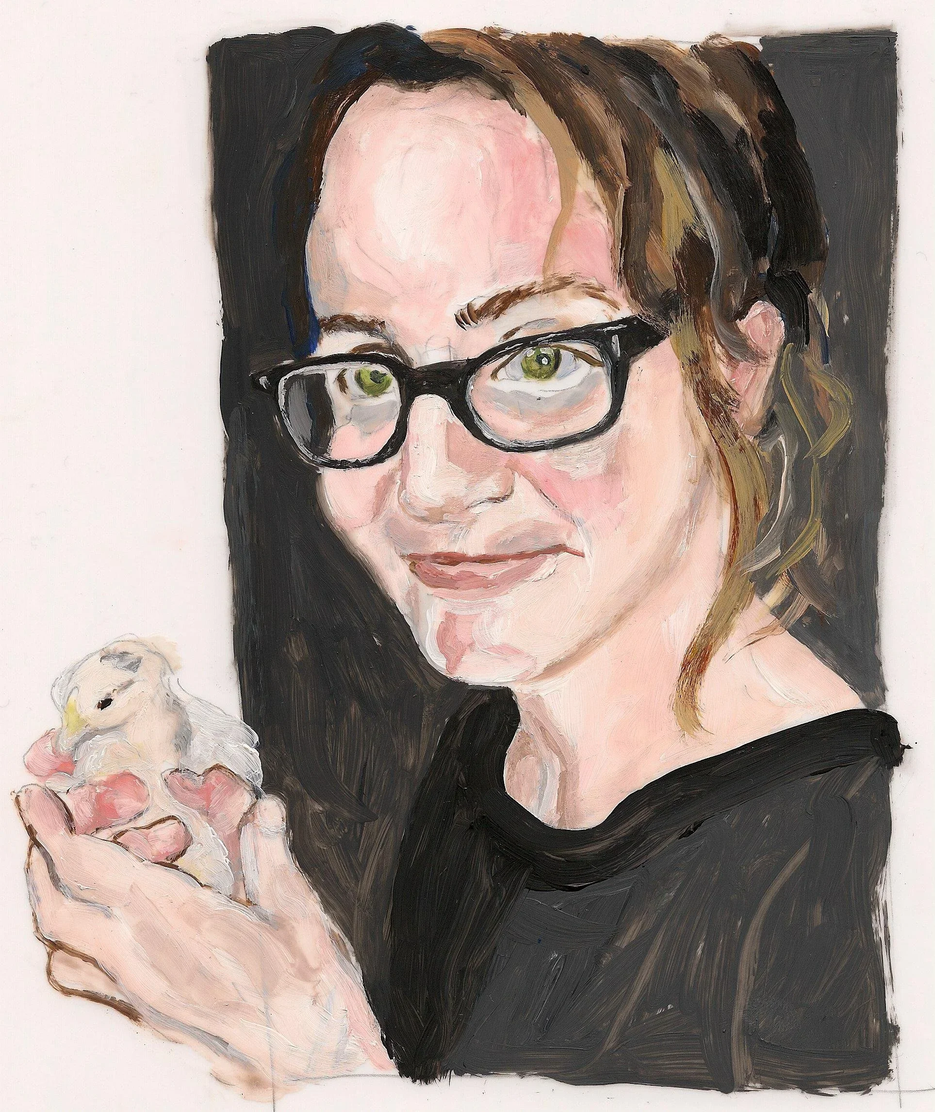 "Sarah Douglas", 2011, acrylic on mylar, 11 x 8.5 inches