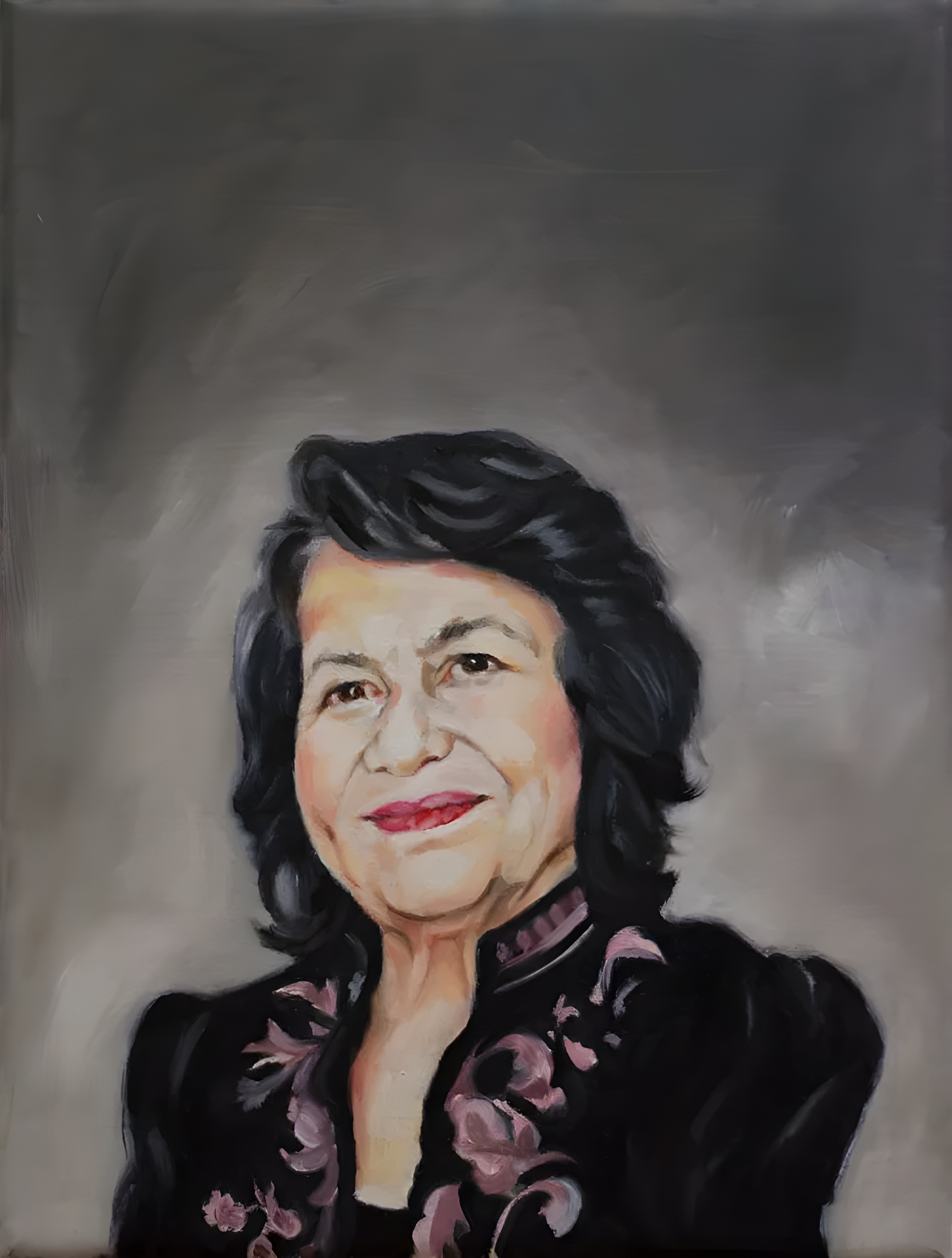  Dolores Huerta , 2018, oil on linen, 12 x 9 inches