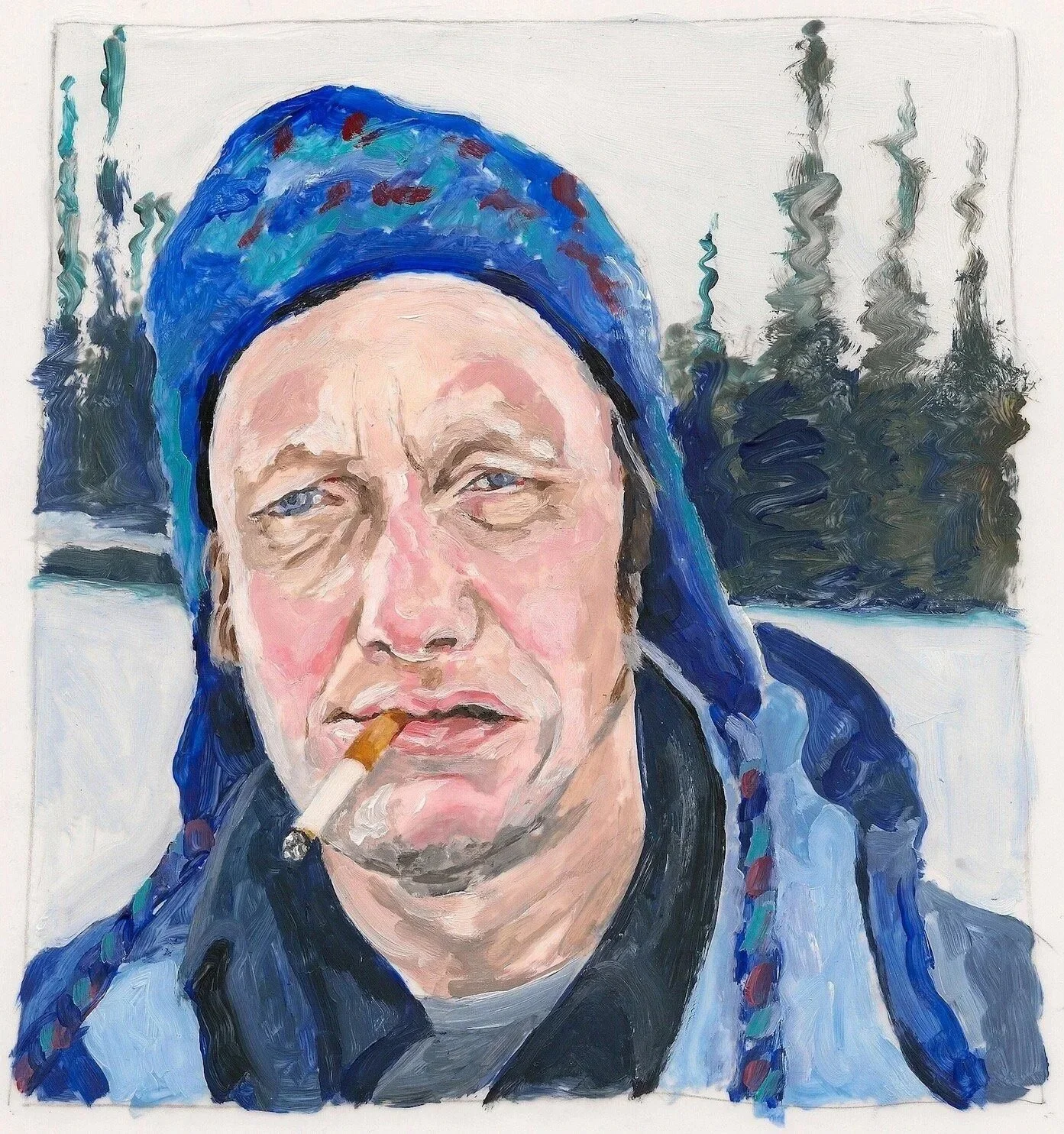 "Ian Brown", acrylic on mylar, 11 x 8.5 inches