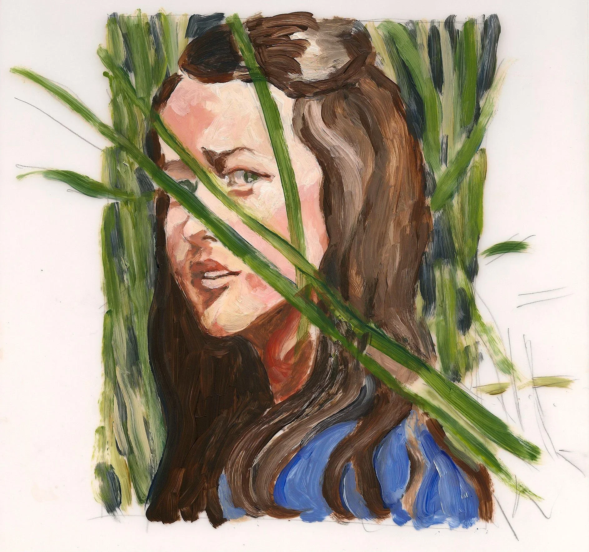 "Majka Skowron", acrylic on mylar, 11 x 8.5 inches