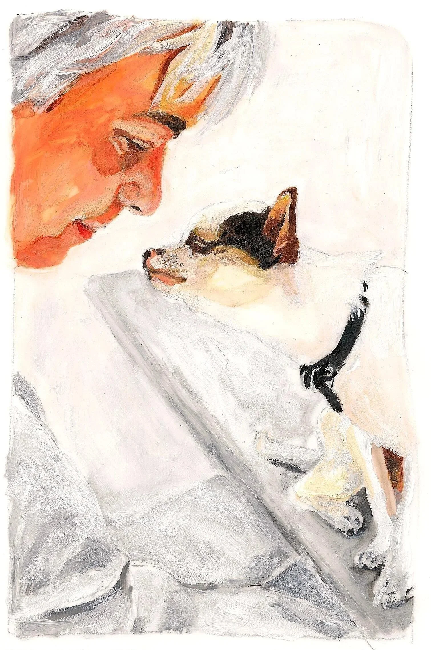 "Paul Petro", acrylic on mylar, 11 x 8.5 inches