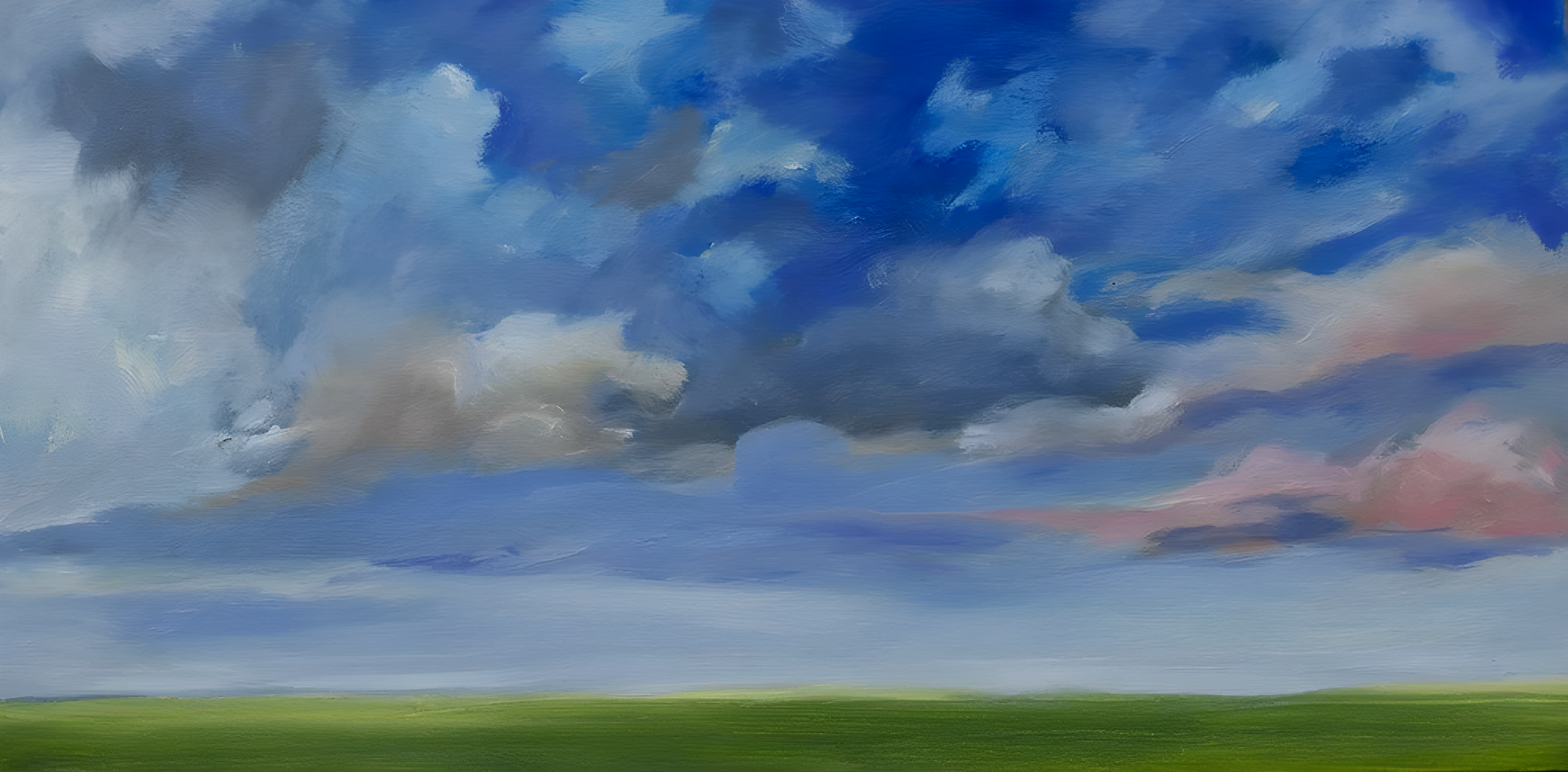  Prairie Sky 3  , oil on canvas, 6 x 12 inches
