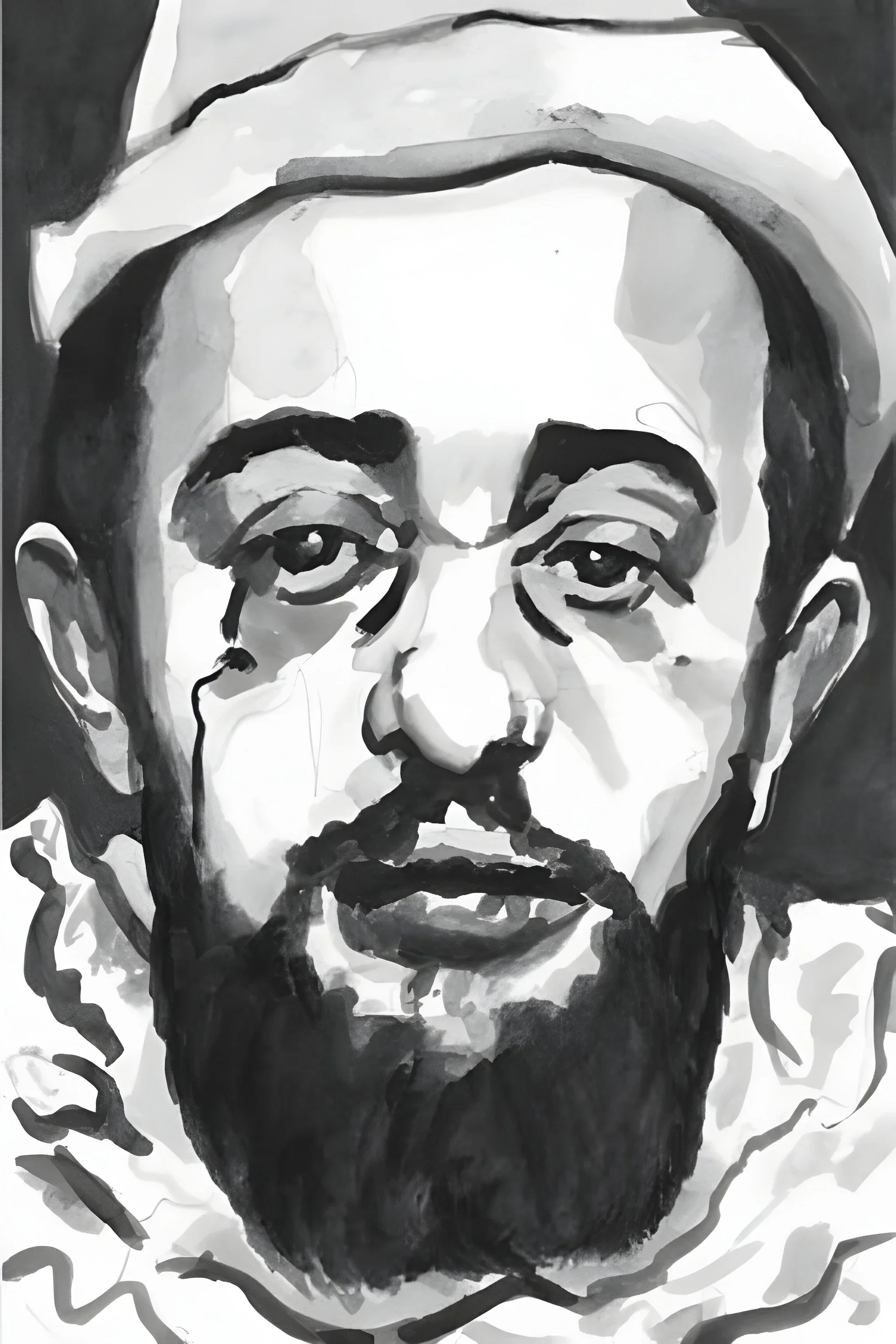 "Lautrec", watercolour on paper, 6 x 4 inches