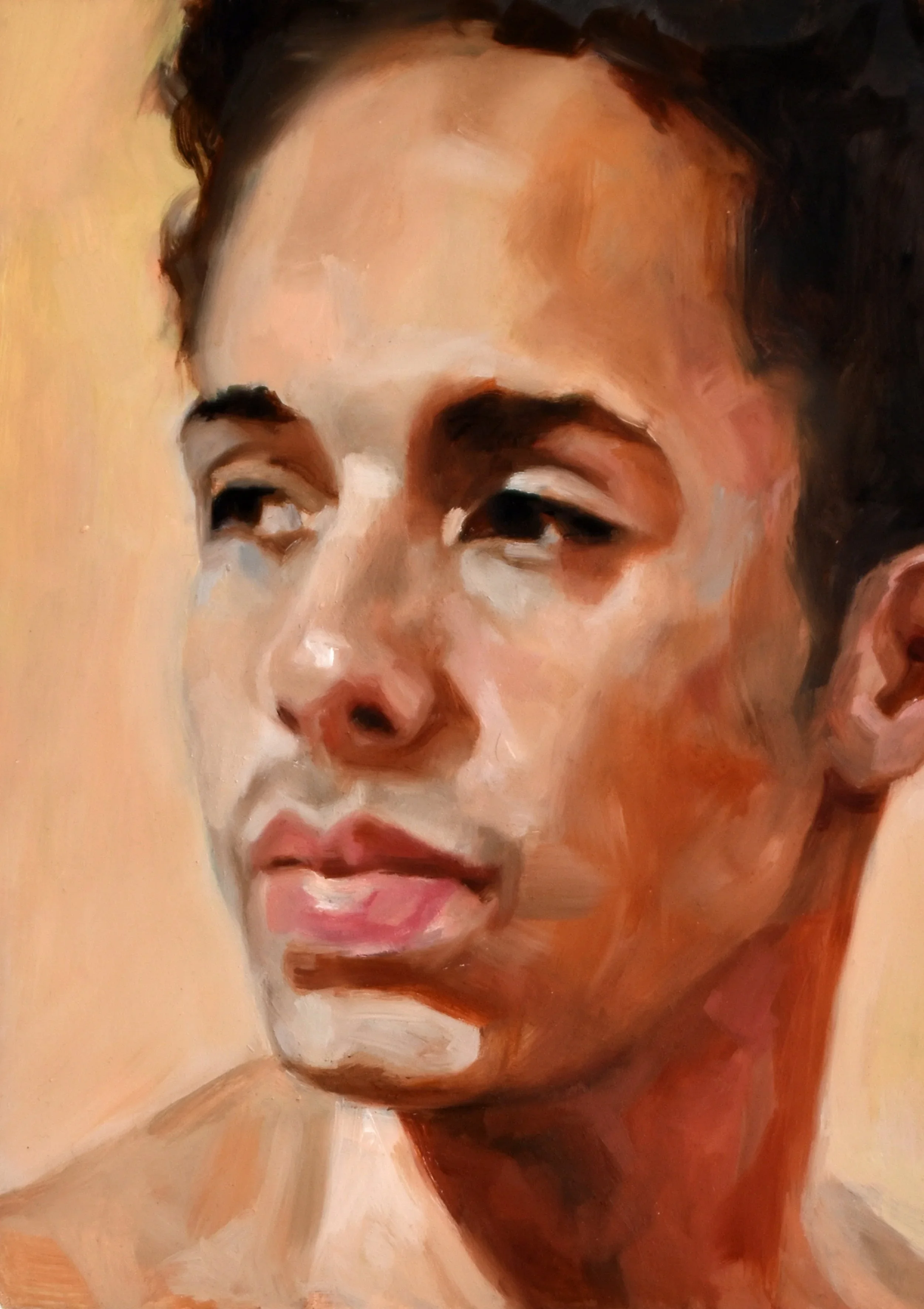 "I'm young...and handsome. Won't happen to me.", oil on panel, 12 x 9 inches