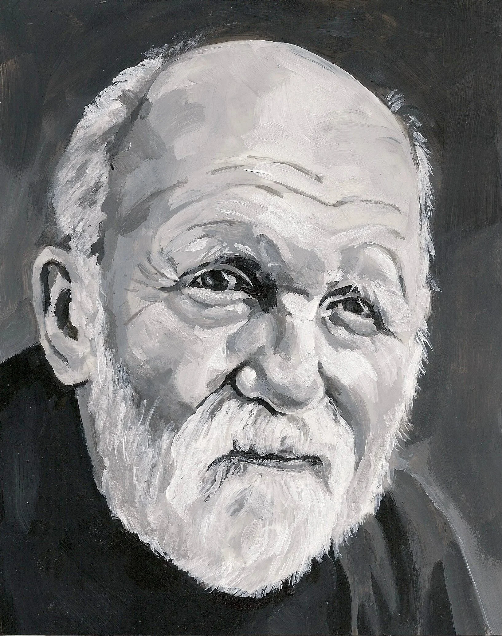 "Ivan Eyre" (Artist), acrylic on mylar on wood panel, 5.5 x 7 inches