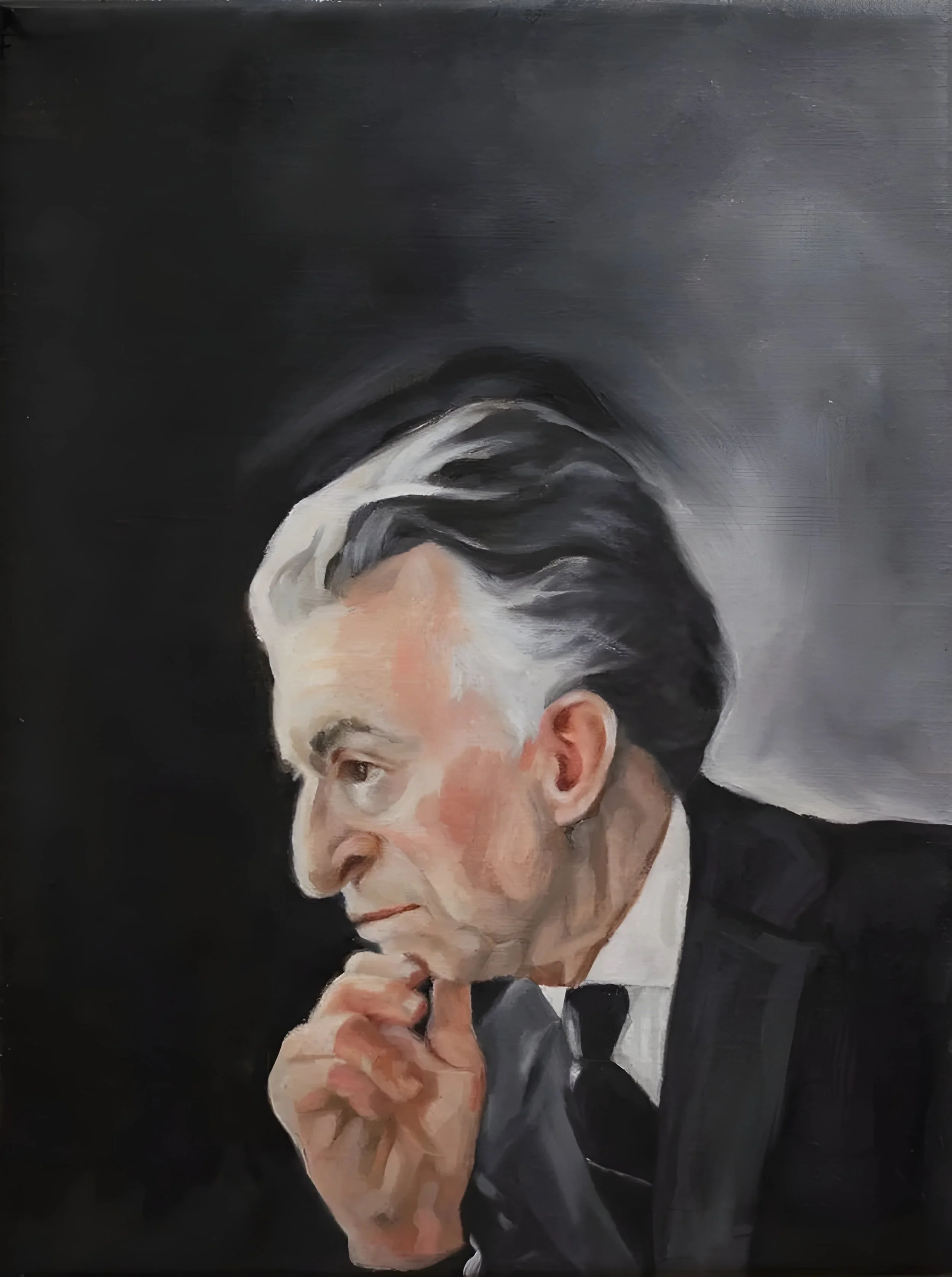 "Marvin Sonosky", 2018, oil on linen, 12 x 9 inches