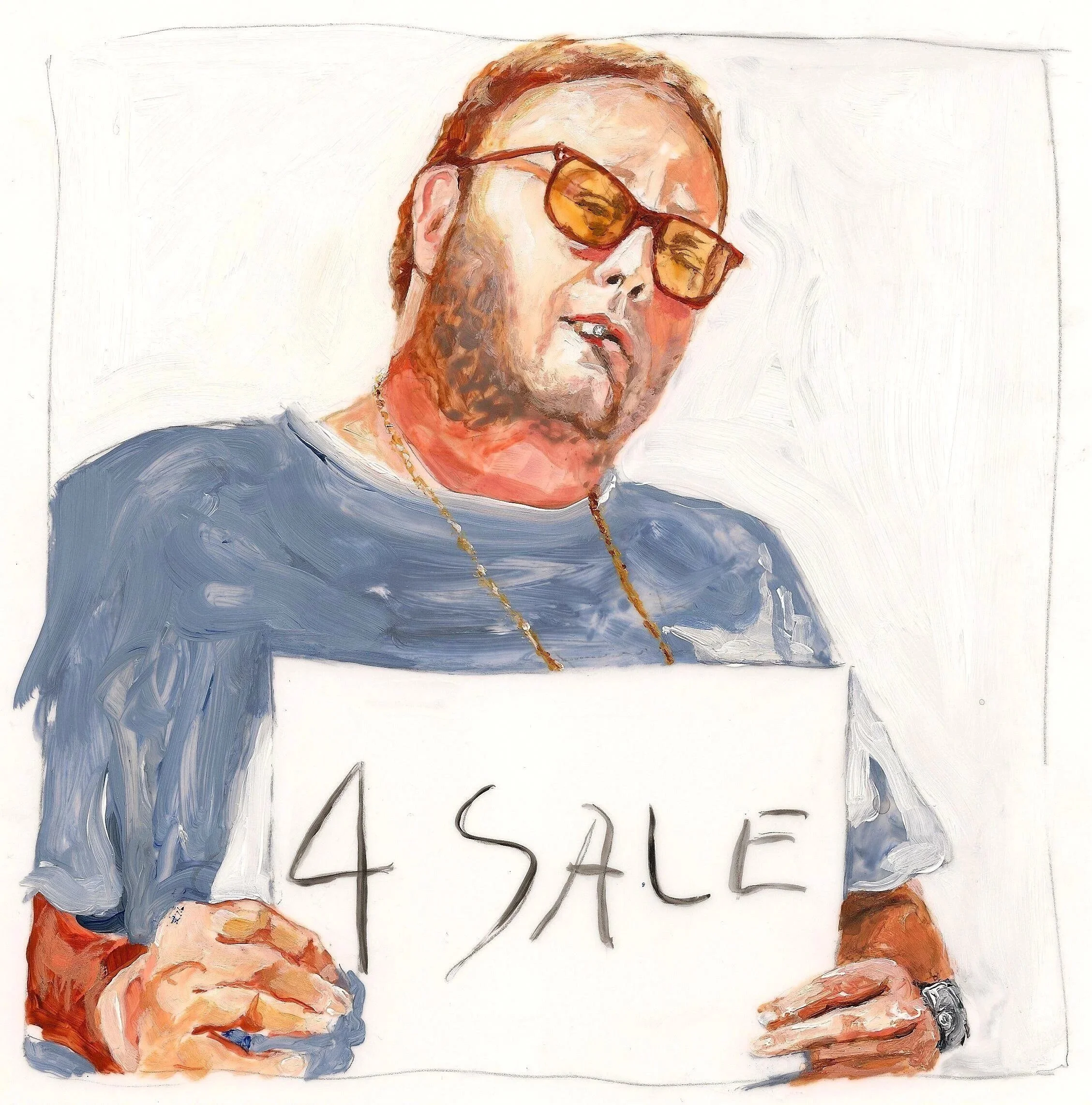 "Patrick Painter", 2011, acrylic on mylar, 11 x 8.5 inches