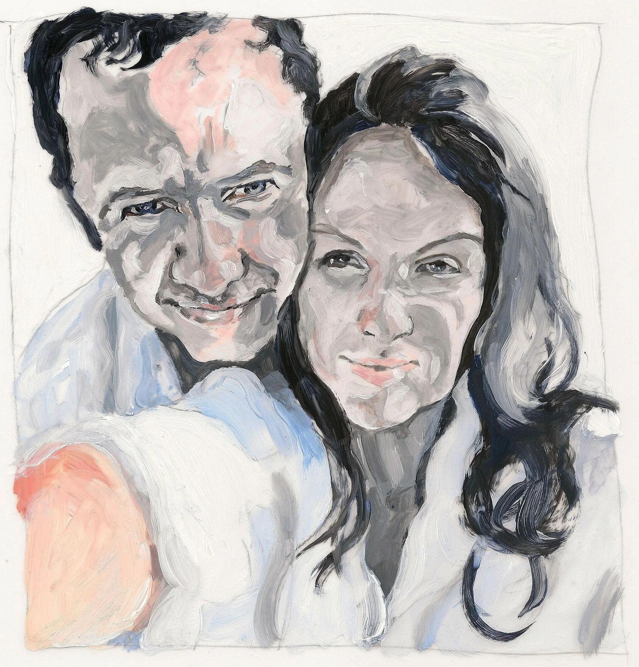 "Malu Barretton", acrylic on mylar, 11 x 8.5 inches