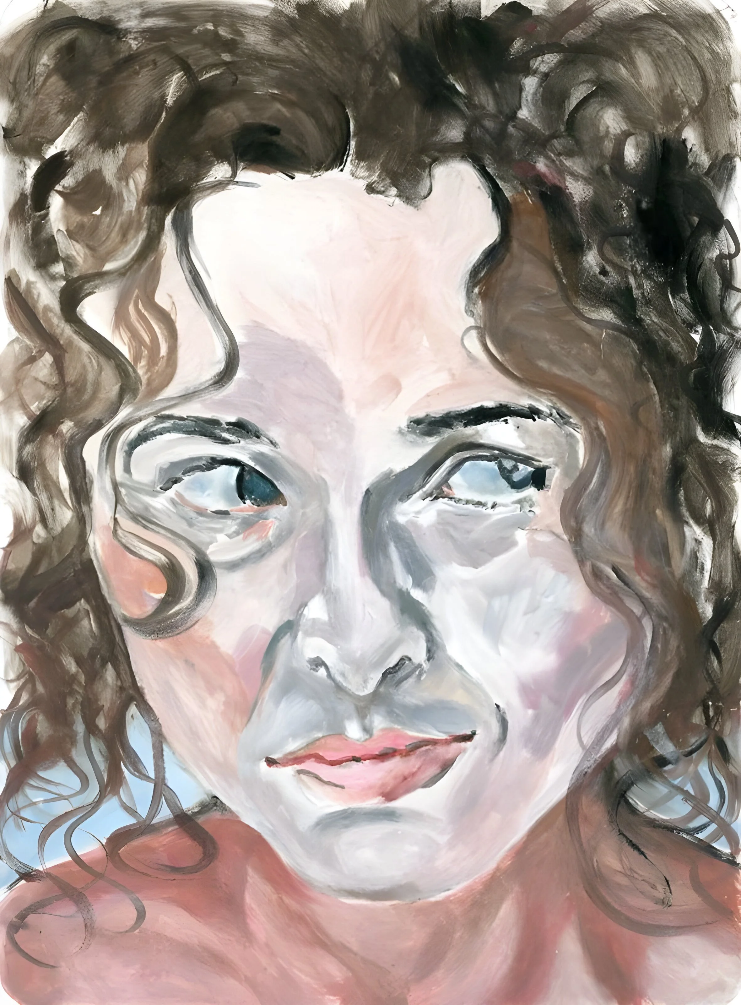 "Helena Bonham Carter", monotype, 10 x 7.5 inches
