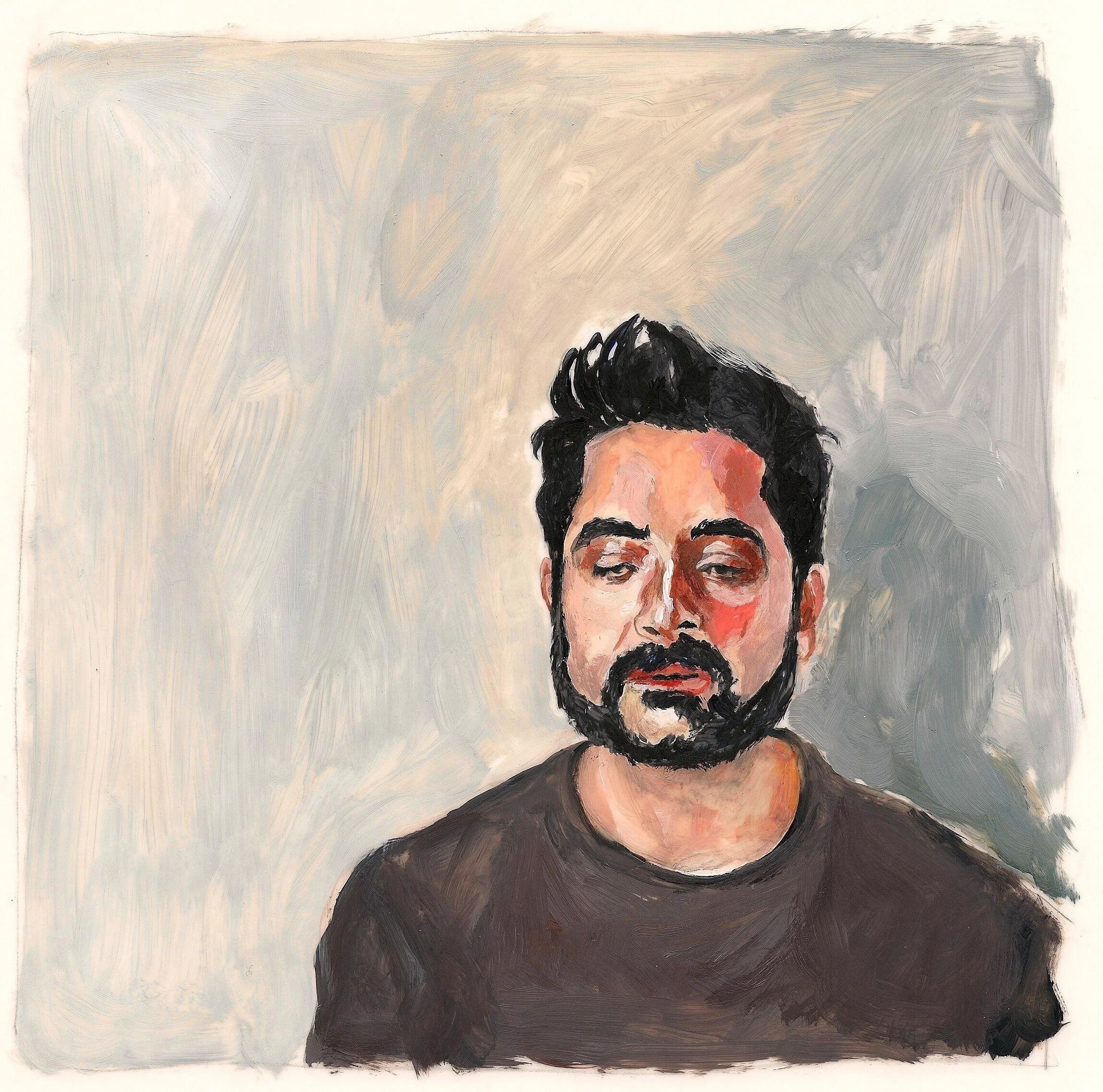 "Esteban Schimpf", 2011, acrylic on mylar, 11 x 8.5 inches