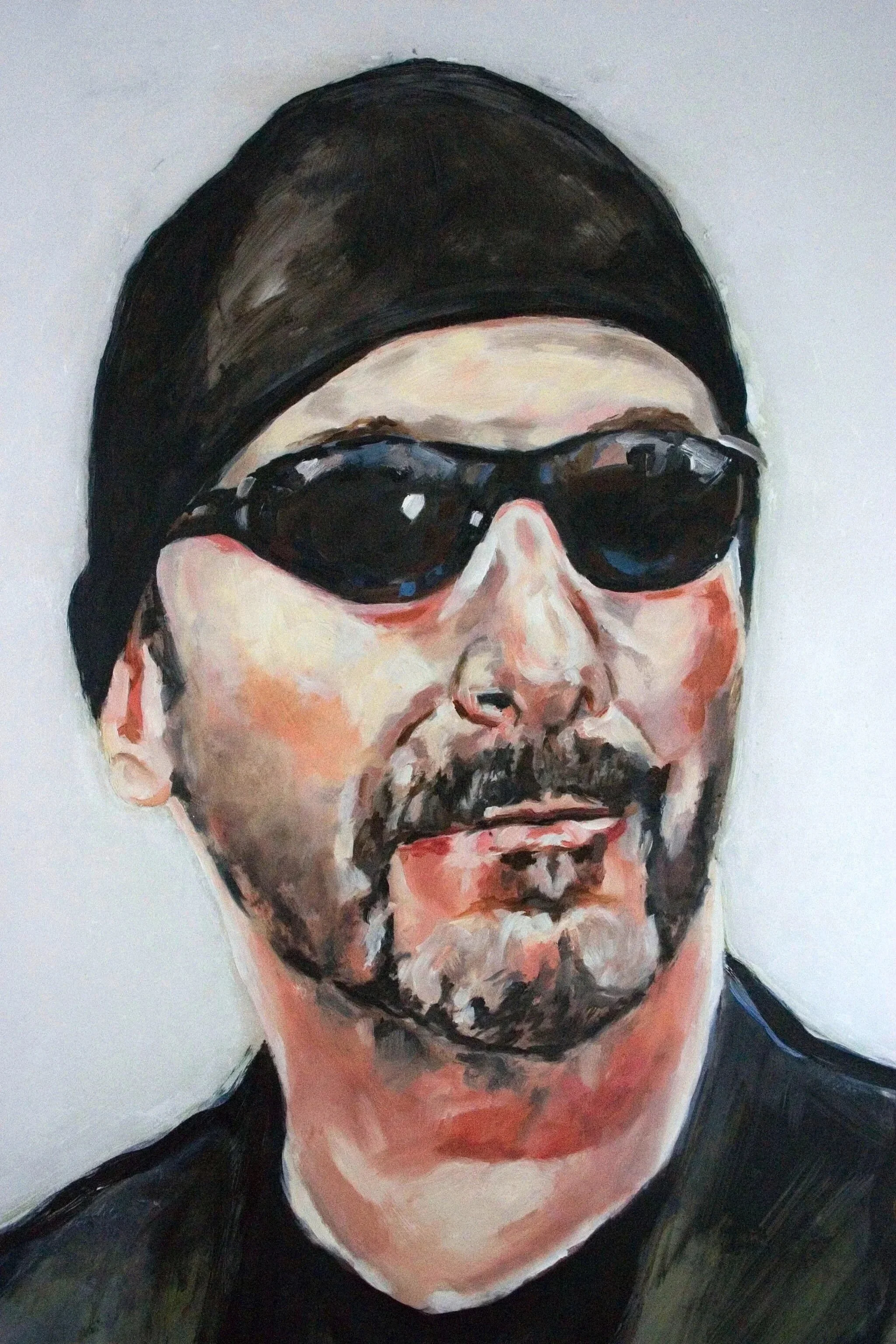 "The Edge (detail)", 2011, acrylic on mylar, 80 x 42 inches